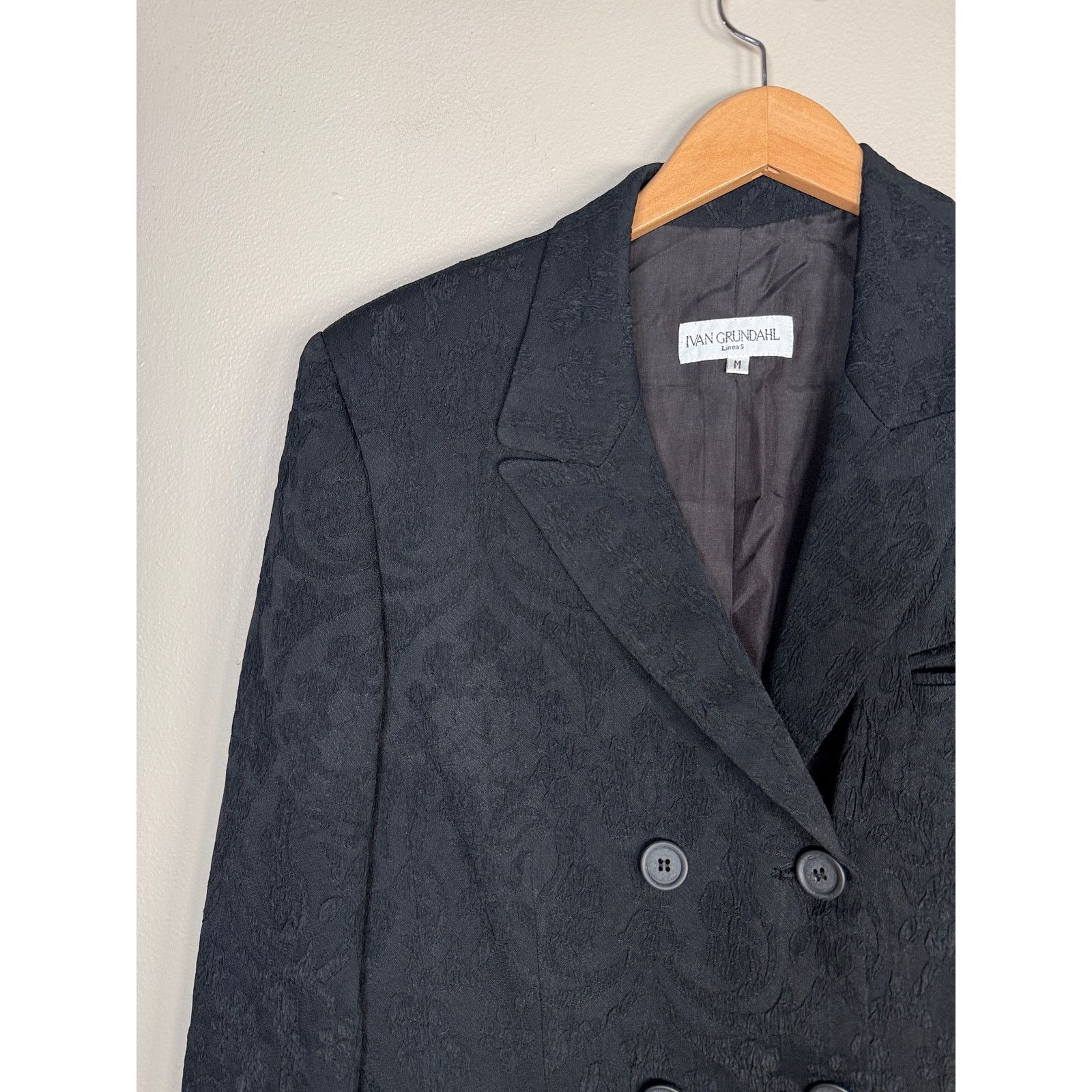 Ivan Grundahl Vintage Ivan Grundahl Jacquard Double Breasted Blazer M Size M / US 6-8 / IT 42-44 - 10 Thumbnail