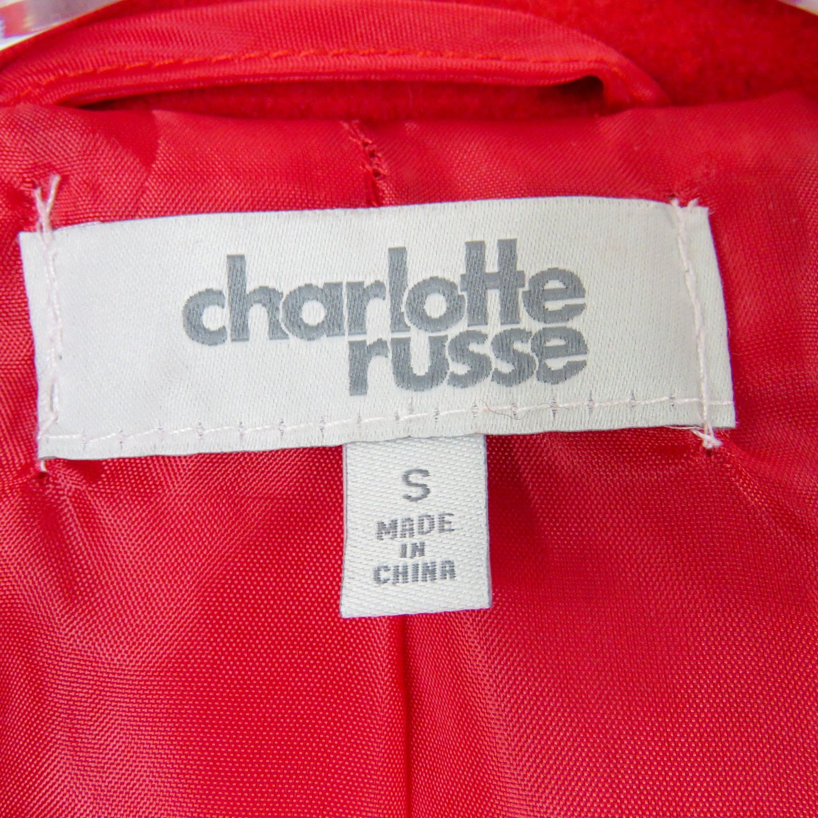 Other Charlotte Russe Red Wool Pea Coat Small Double Breasted Size S / US 4 / IT 40 - 10 Thumbnail