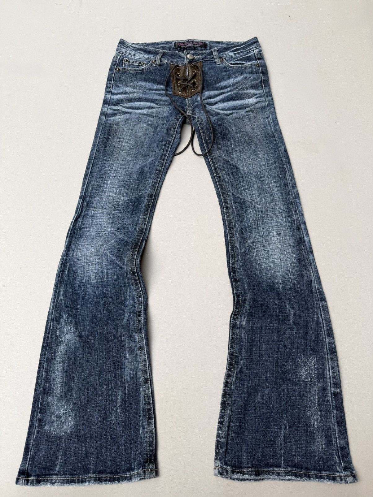 Japanese Brand ORIRIN Lace up flare jeans Size US 26 / EU 42 - 1 Thumbnail