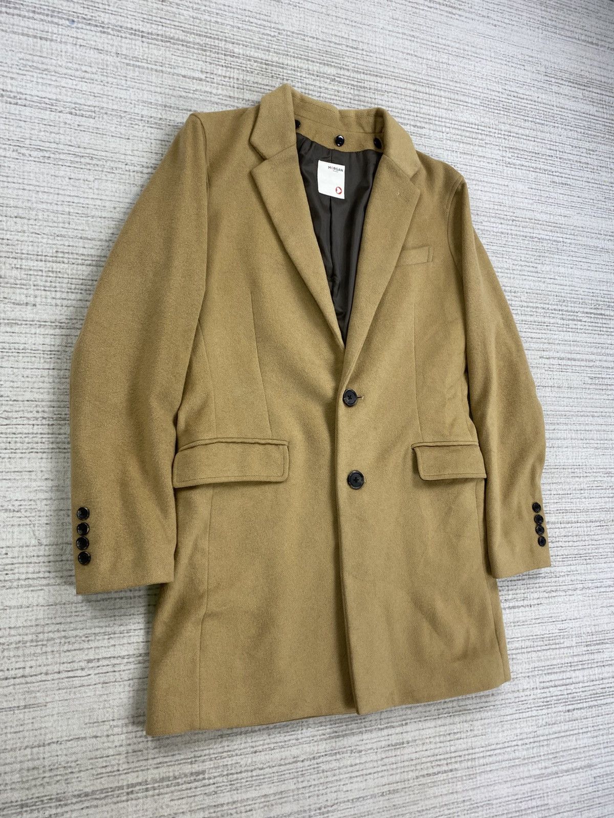Japanese Brand × Morgan Homme × Vintage Vtg Morgan Homme Wool Double Breasted Pocket Coat Jacket Size US M / EU 48-50 / 2 - 3 Thumbnail