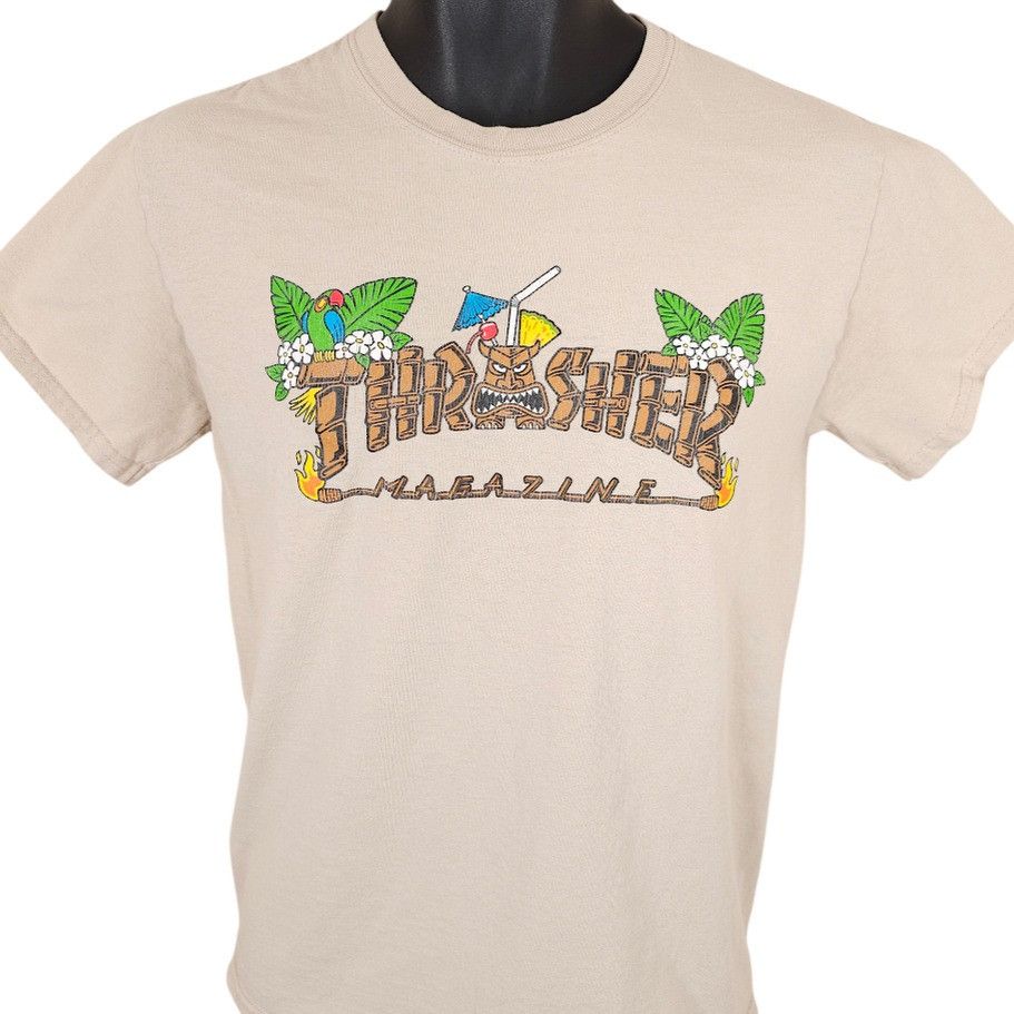 Thrasher Thrasher Magazine T Shirt Mens Size Small Beige Tiki Skater Size US S / EU 44-46 / 1 - 1 Thumbnail