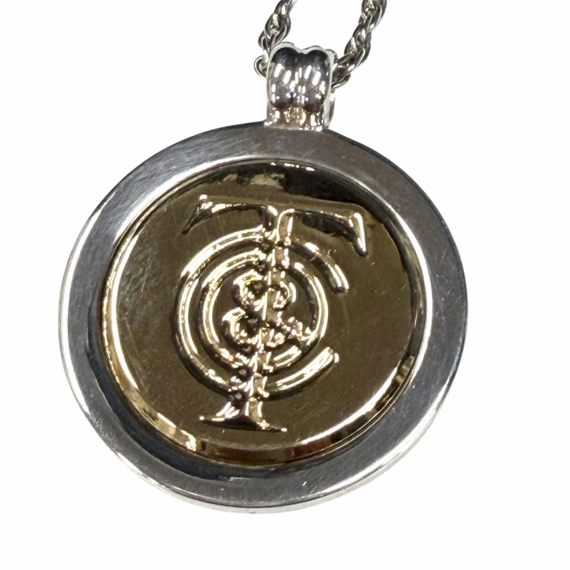 Tiffany & Co. TIFFANY&Co. Tiffany 925 750 T&C Coin Necklace, Combination Pendant, Silver and Gold, Weight 14.4g, Women's. Size ONE SIZE - 1 Thumbnail