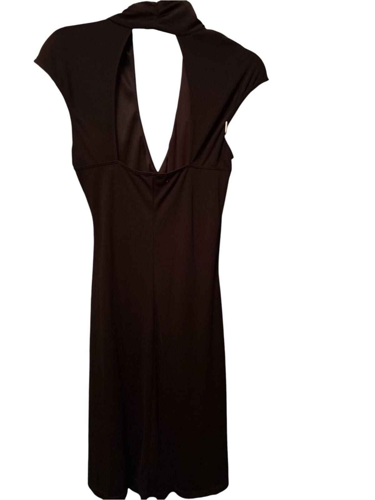 Other White House Black Market Black Open-Back Midi Dress Size M / US 6-8 / IT 42-44 - 1 Thumbnail