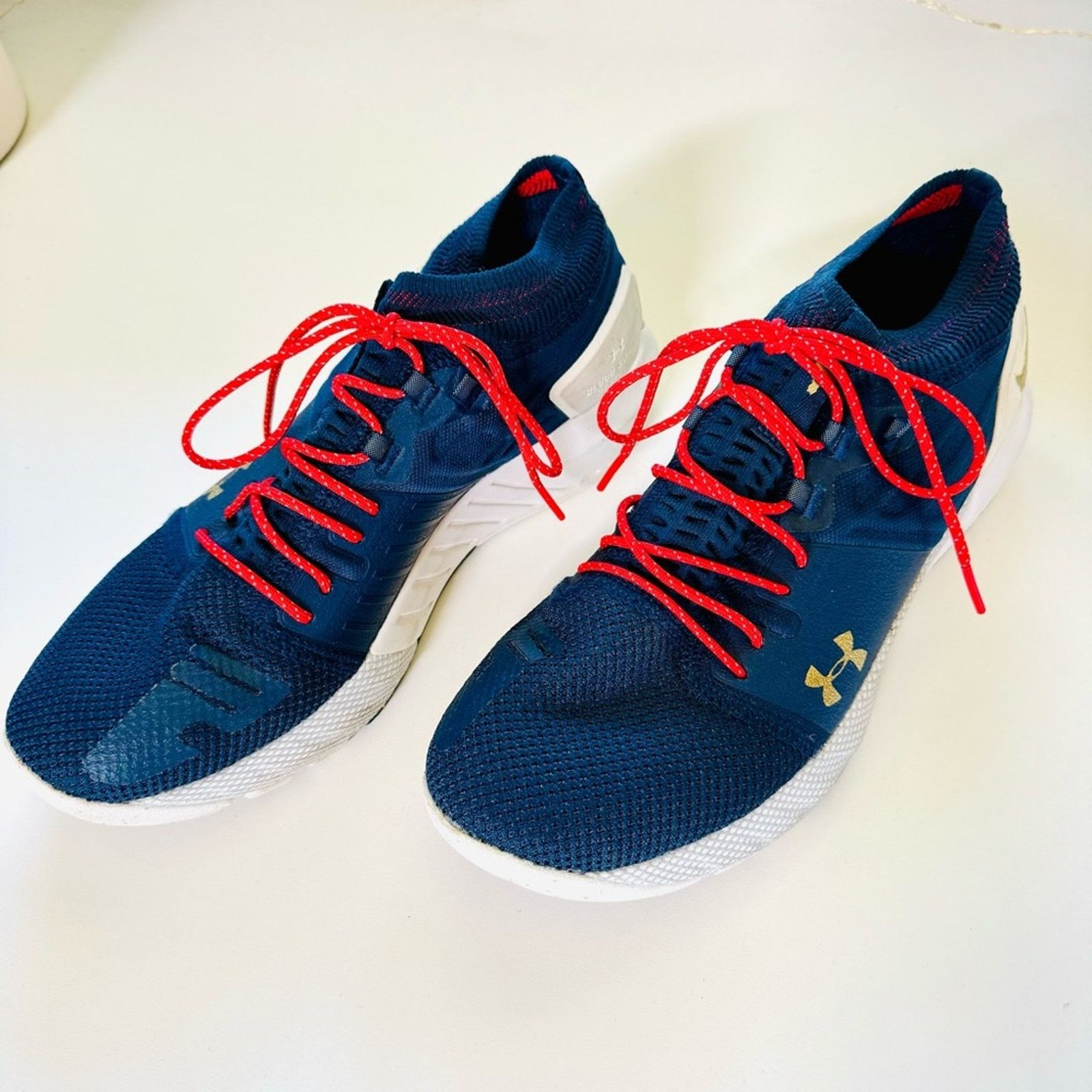 Under Armour UNDER ARMOUR Navy Blue Red White Collab Sneakers Shoes Size US 7.5 / EU 40-41 - 11 Thumbnail