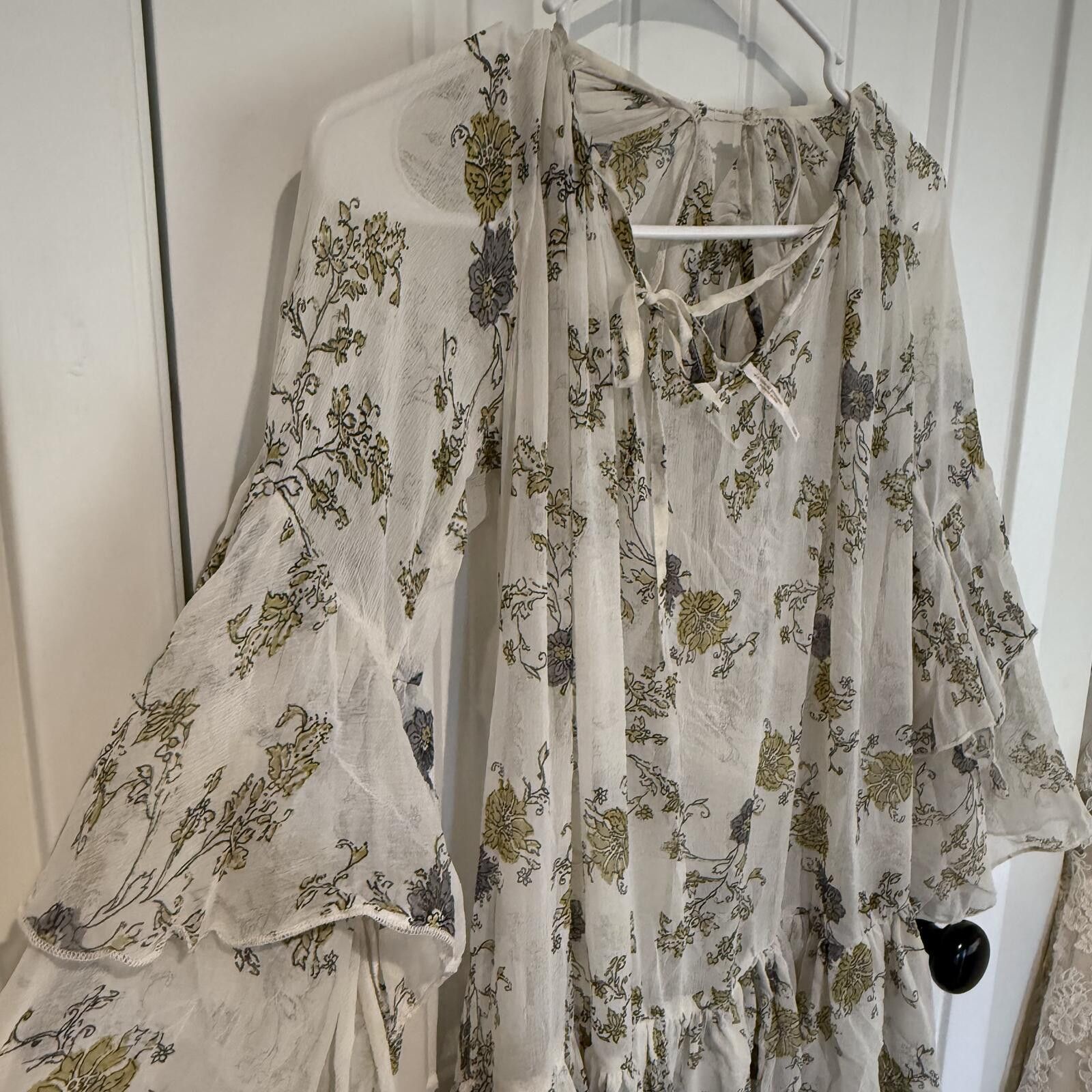Free People Free People Sheer Sunsetter Flora Ruffle Dress-XS Size XS / US 0-2 / IT 36-38 - 4 Thumbnail