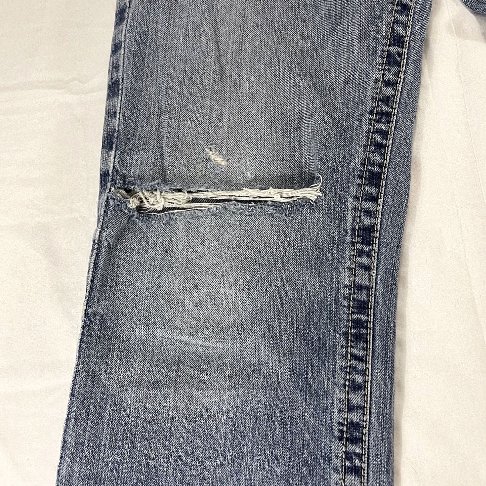 Ariat Ariat Jeans DISTRESSED Slim Straight 100% Cotton 10012703 Jeans Men 32x34 Blue Denim Slim Distressed Modern 90s Mens Size US 30 / EU 46 - 6 Thumbnail