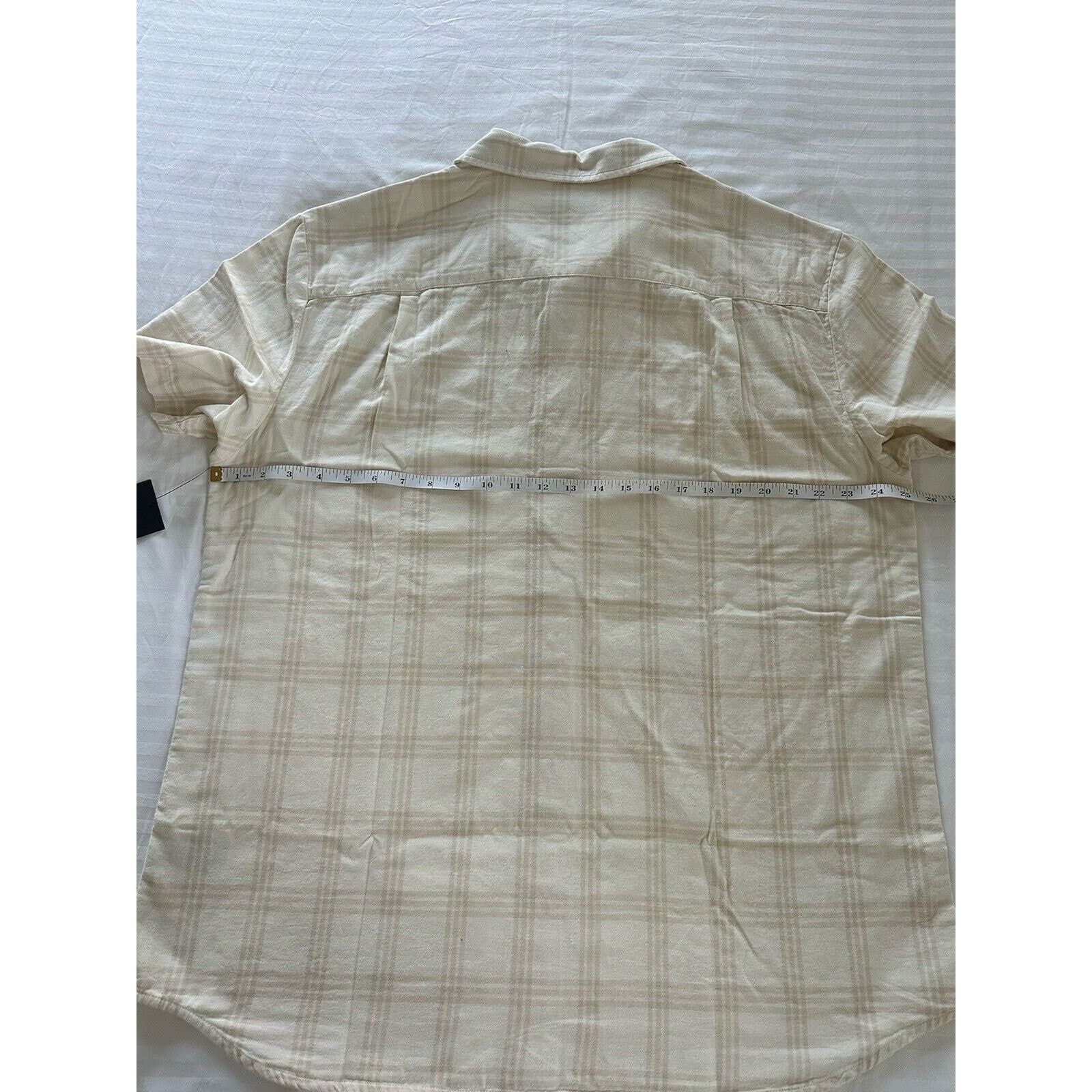 Brixton Button Down Shirt Cream Plaid Pattern Men's XL Brixton NWT Size US XL / EU 56 / 4 - 9 Thumbnail