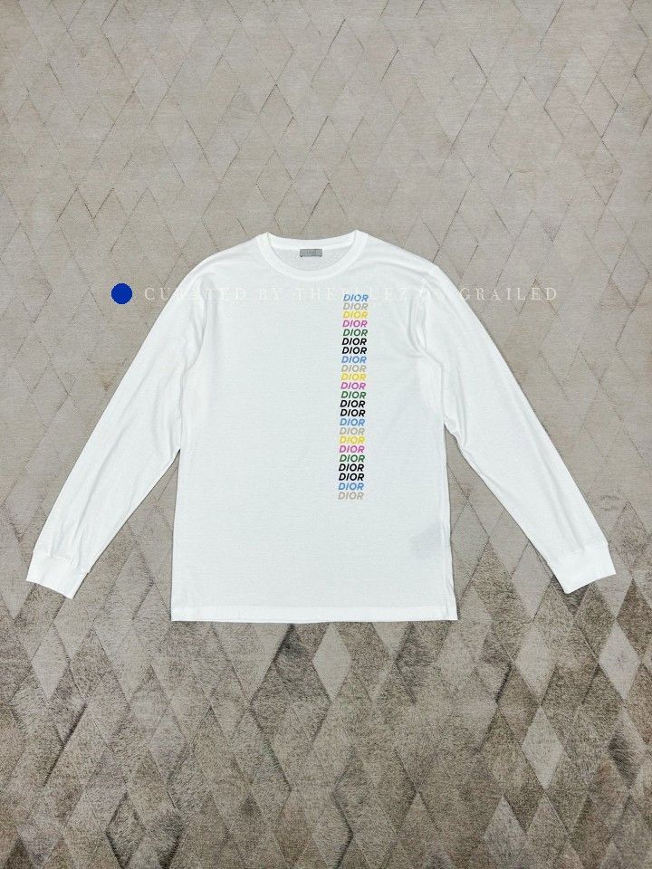 Dior Multicolor Logo Long Sleeve T-Shirt Size US XXL / EU 58 / 5 - 1 Thumbnail