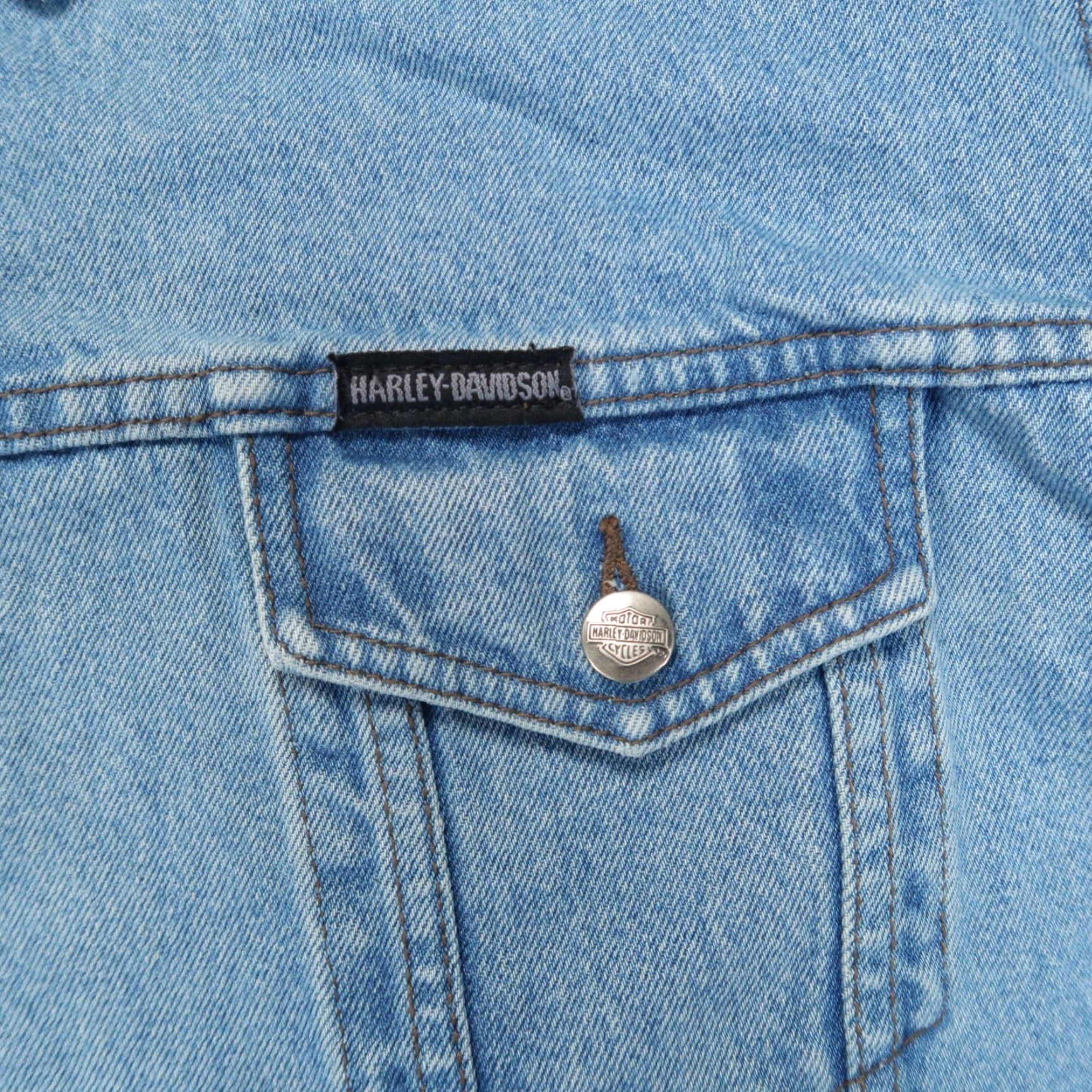 Harley Davidson Harley-Davidson Jacket Mens XL Blue Denim Trucker Bar Shield Motorcycle Size US XL / EU 56 / 4 - 5 Thumbnail