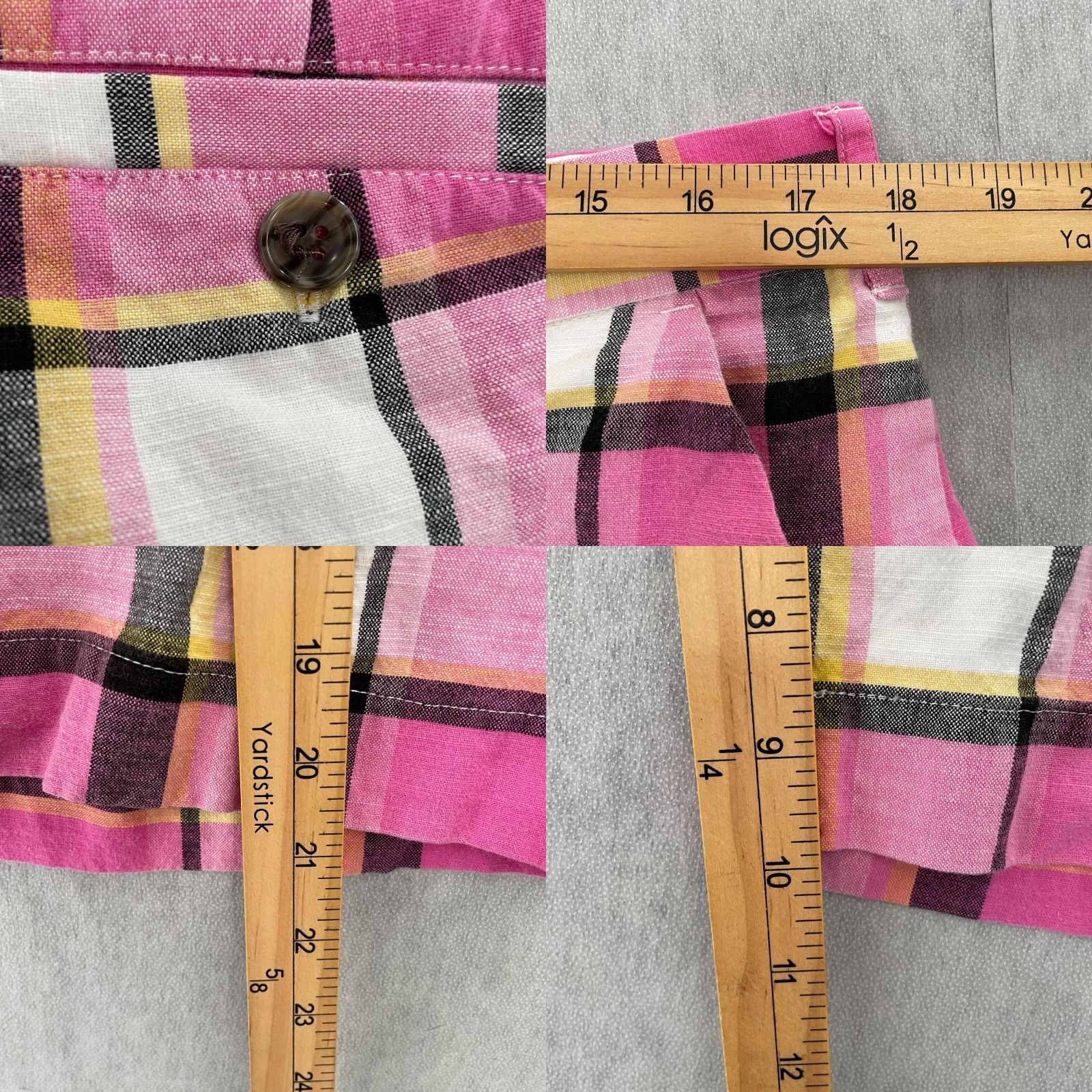 Vintage VINTAGE Loudmouth Golf Shorts Men 36 Pink Plaid Casual Travel Cotton Spandex Bermuda Size US 36 / EU 52 - 8 Thumbnail