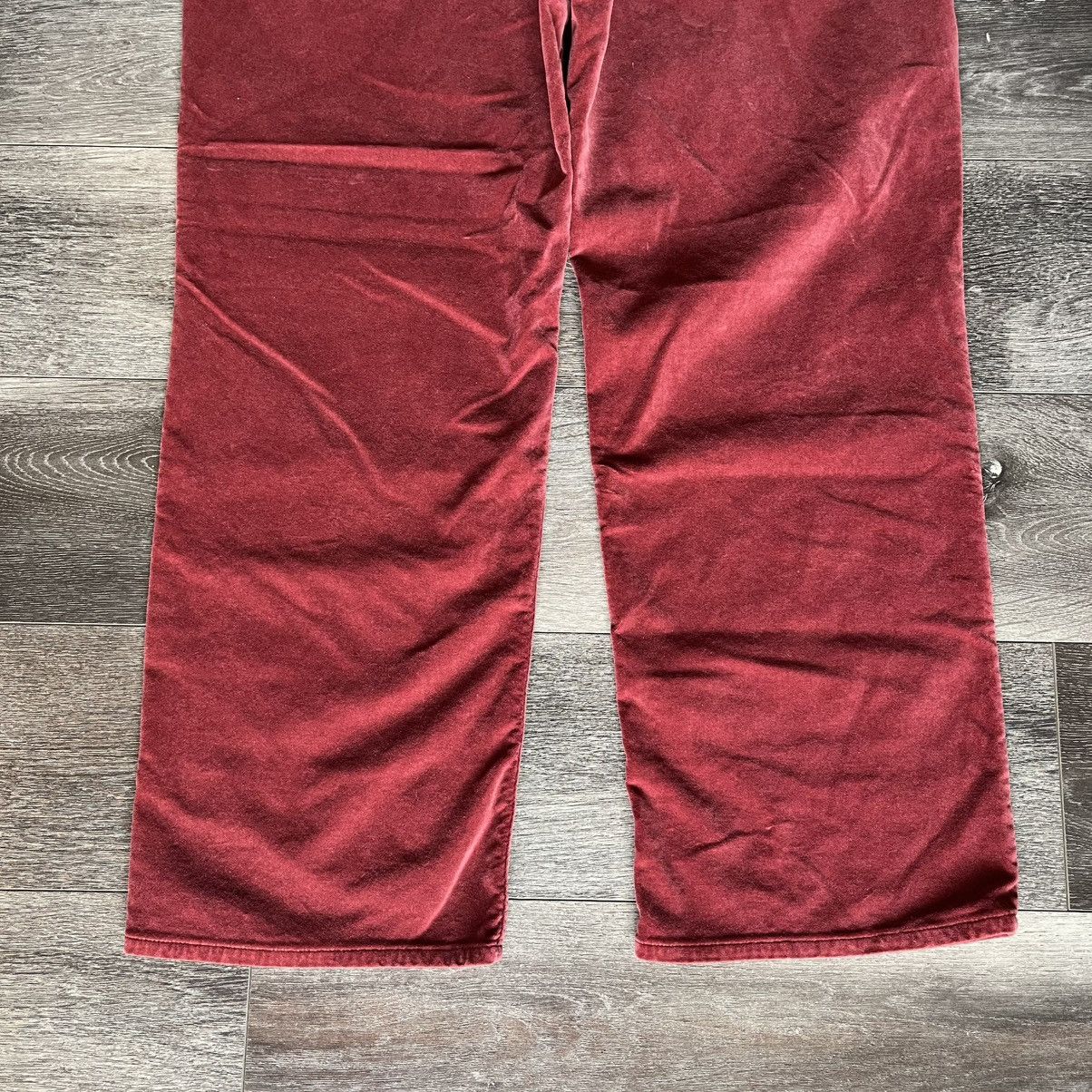 3x1 3x1 Crimson Kelly Velvet Paperbag Tie Belt Wide Leg Jeans Size 30" / US 8 / IT 44 - 4 Thumbnail