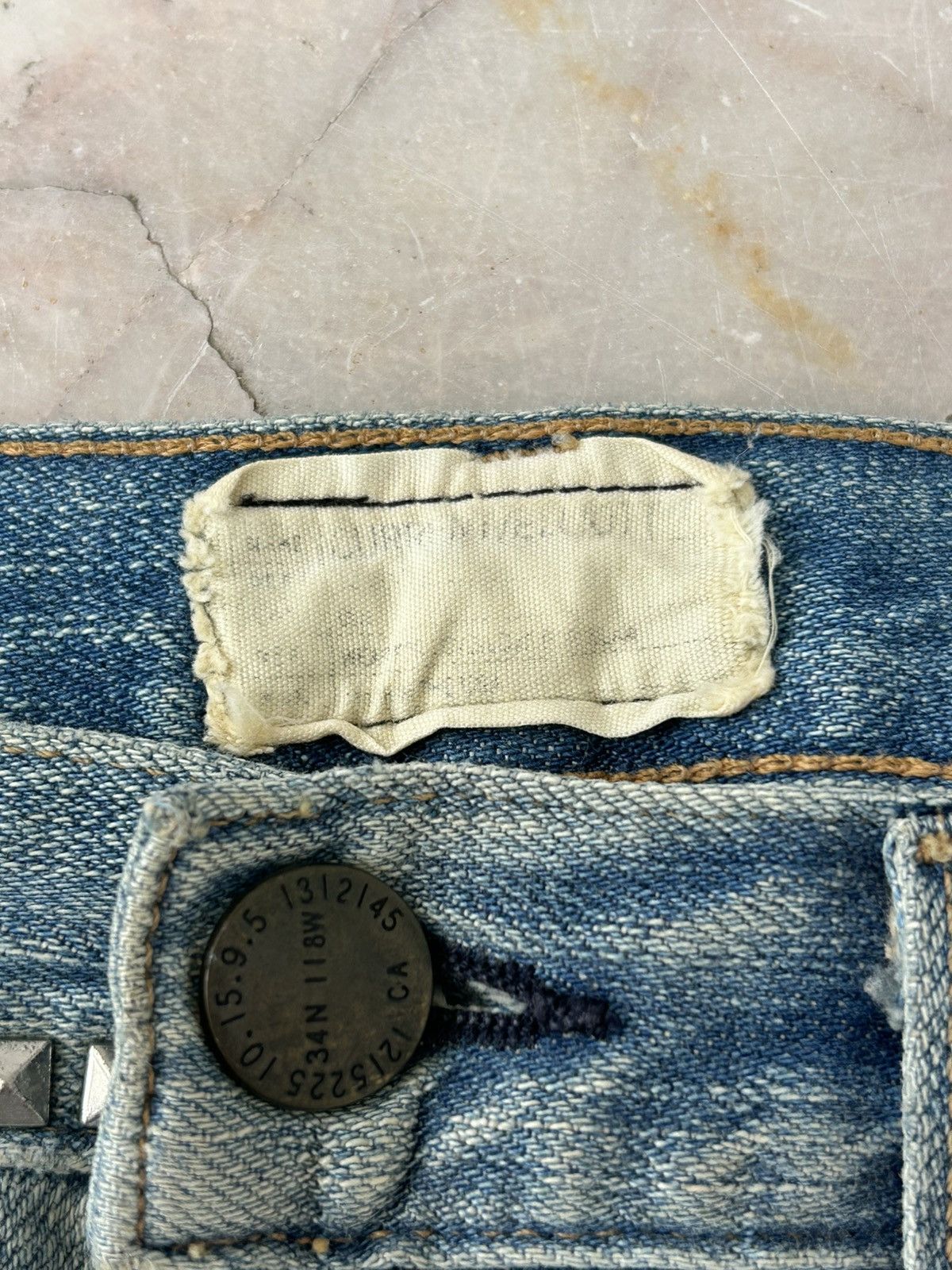 Elliott Current Elliot Silver Stud Denim Distress Vintage Size 30" / US 8 / IT 44 - 8 Thumbnail
