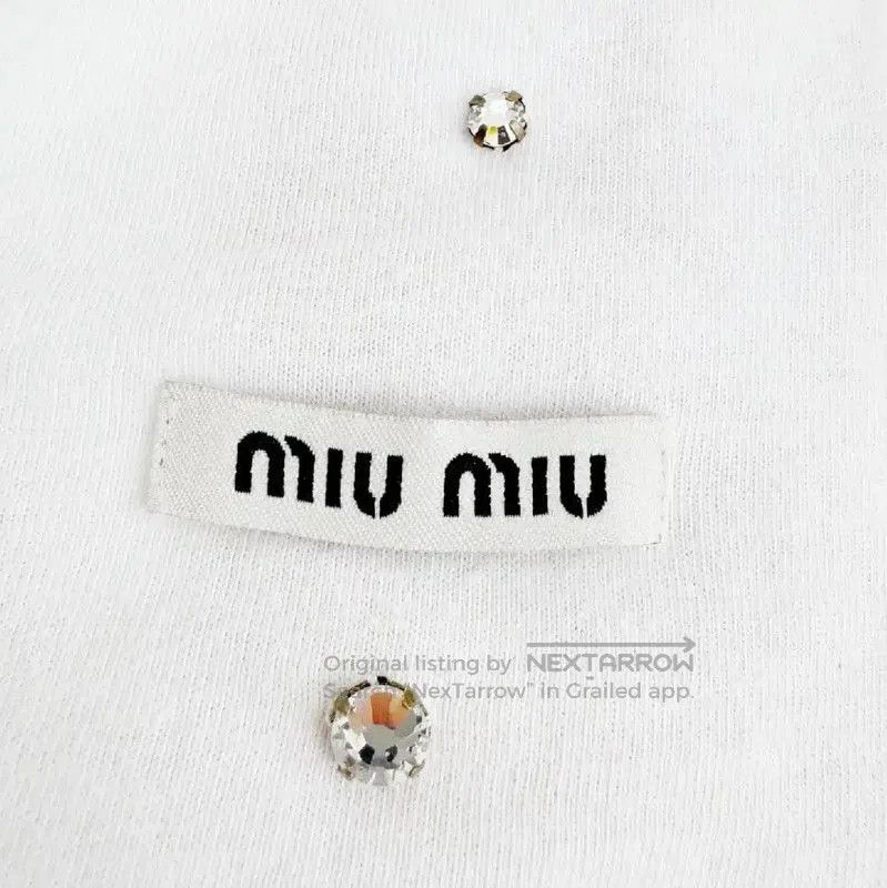 Other Miu Miu White Cotton Short Sleeve T-Shirt . Size S / US 4 / IT 40 - 4 Thumbnail