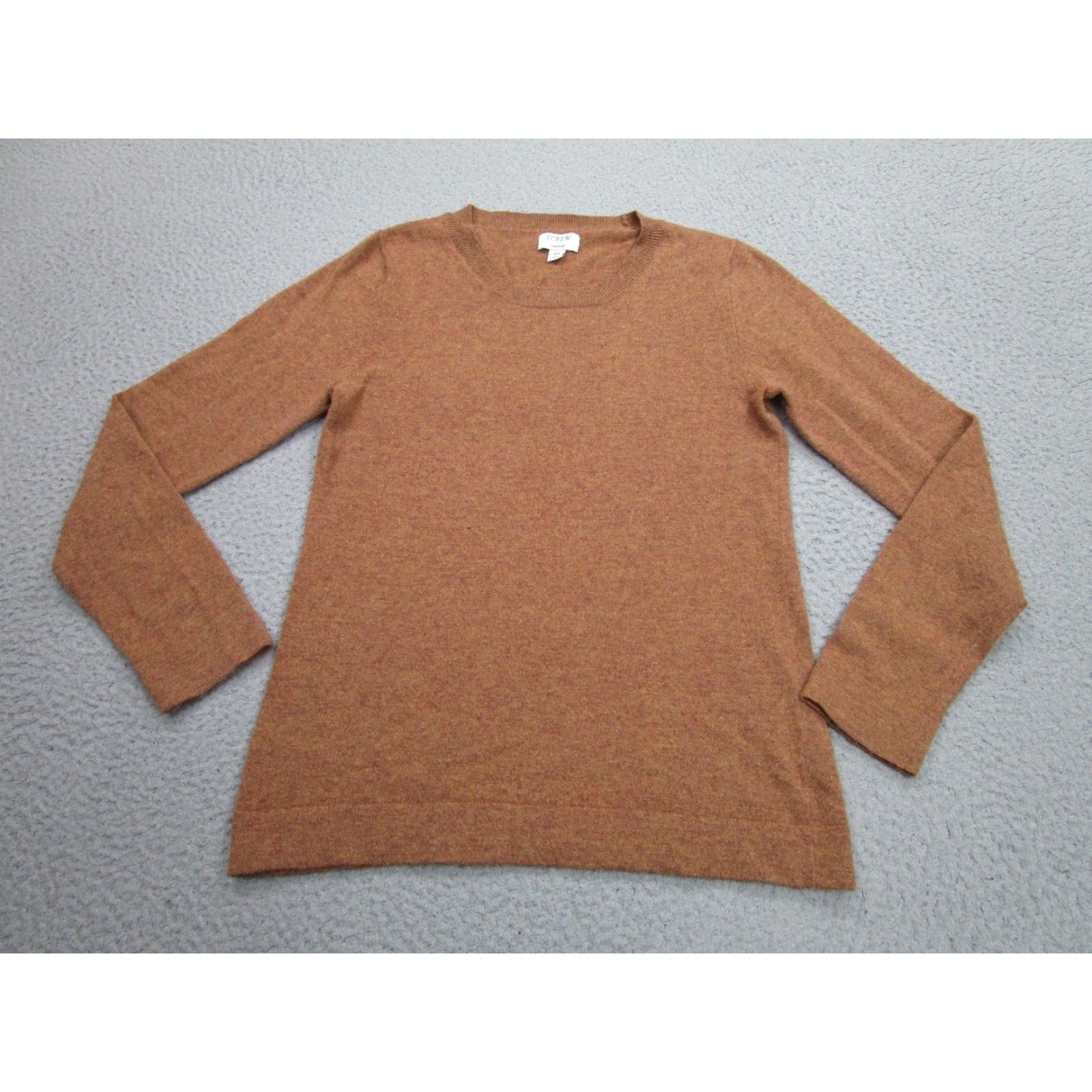 J.Crew J.Crew Teddie Sweater Womens XS Brown Wool Blend Pullover Knit Crew Neck Long Sleeve Solid All Seasons Size XS / US 0-2 / IT 36-38 - 2 Thumbnail