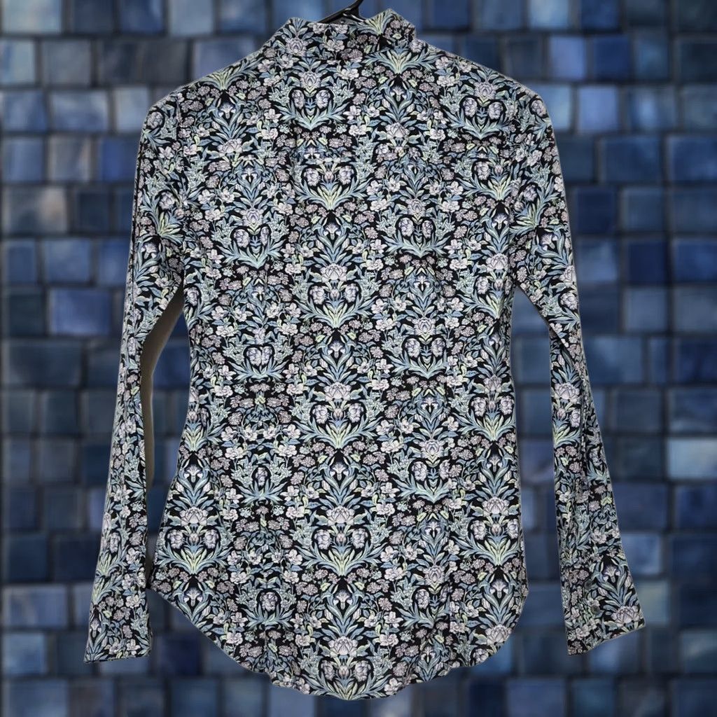 J.Crew J Crew Liberty Fabric Womens 00 Button Up Blouse Long Sleeve Shirt Size XXS / US 00 / IT 34 - 1 Thumbnail