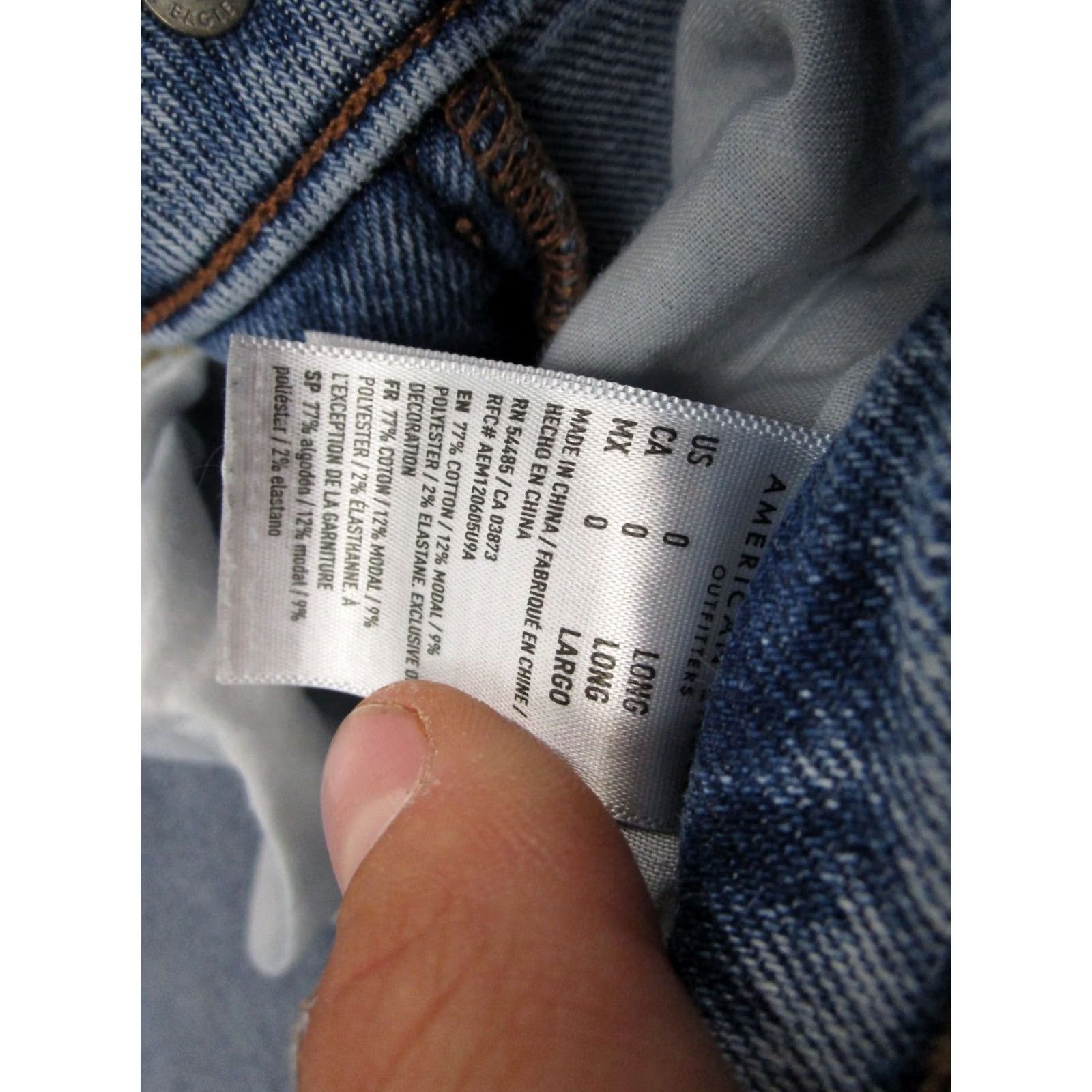 American Eagle Outfitters American Eagle Outfitters Jeans 5-Pocket Denim High Rise Stretch Distressed Mom Size 0 Blue Womens Long Short Hand? Size 25" / US 0 / IT 36 - 6 Thumbnail