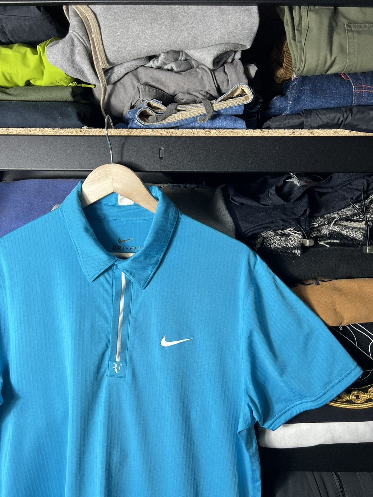 Nike 🎾 Nike Roger Federer DryFit Polo Shirts Australian Open 2010 Size US L / EU 52-54 / 3 - 2 Thumbnail