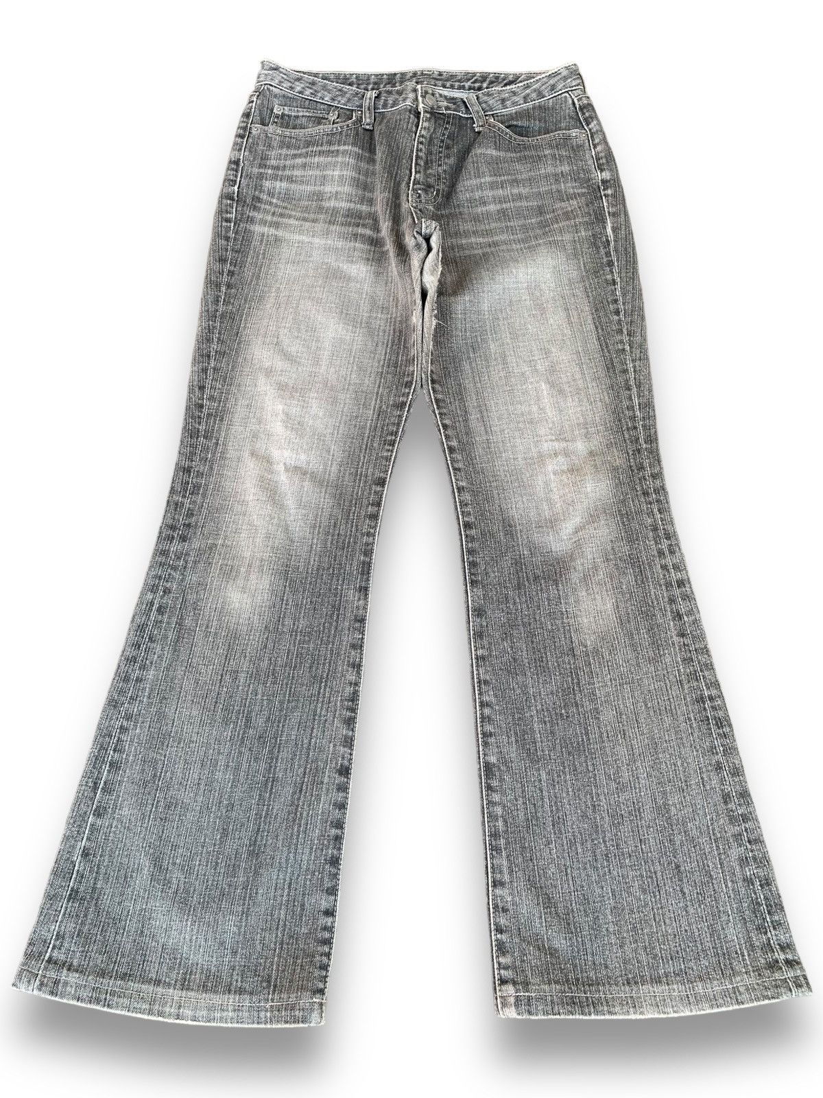 Undercover × Uniqlo Vintage Y2K Uniqlo Faded Washed Flare Jeans Size US 29 - 1 Thumbnail