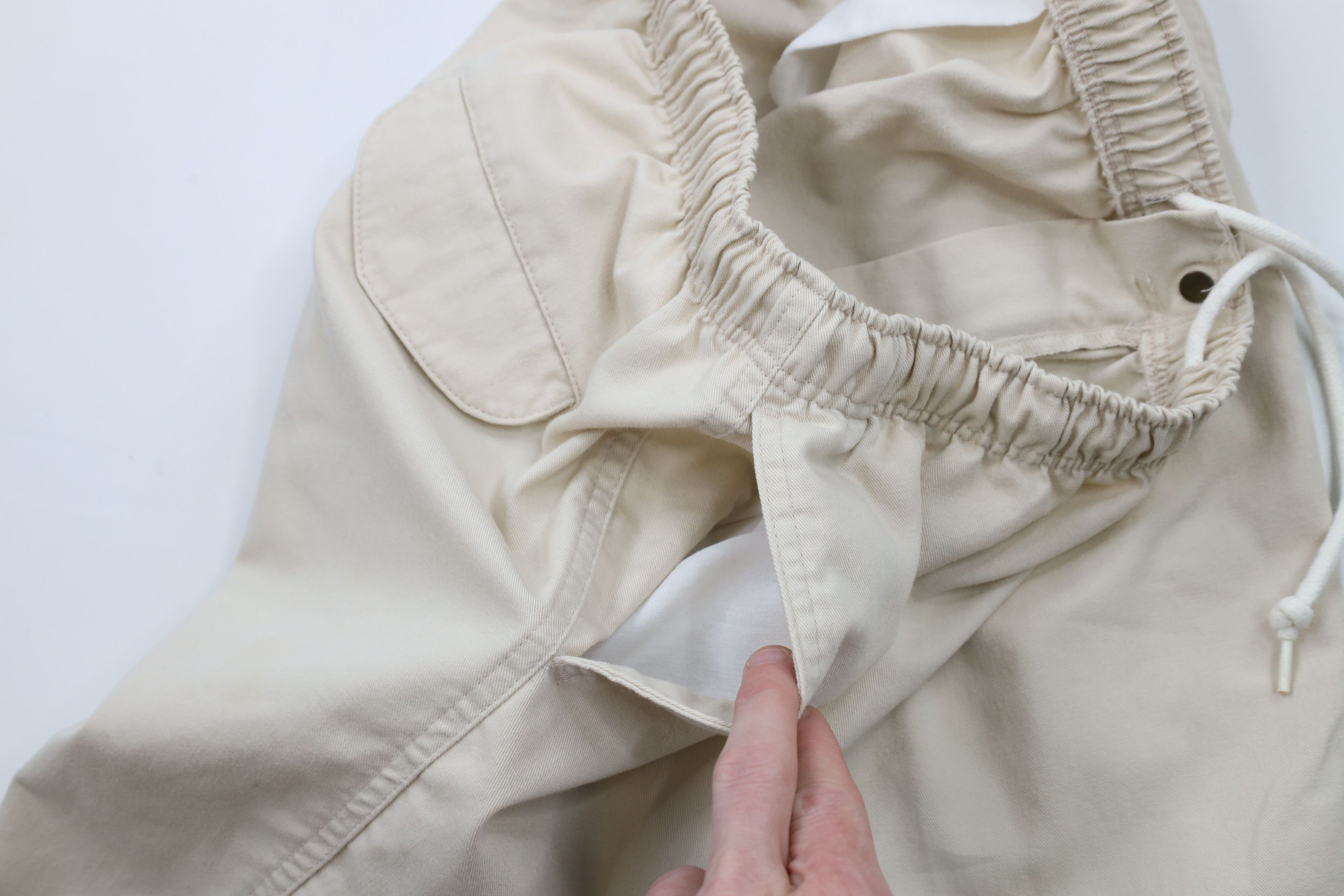 Lands' End × Vintage Vintage 90s Lands End Wide Leg Cotton Twill Pants Beige USA Size US 38 / EU 54 - 8 Thumbnail