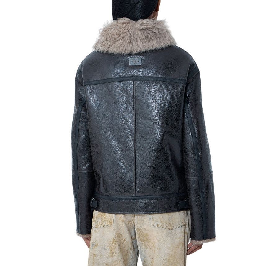 Acne Studios ACNE STUDIOS Leather Shearling Jacket New & Authentic (Women Size XS / US 0-2 / IT 36-38 - 2 Thumbnail