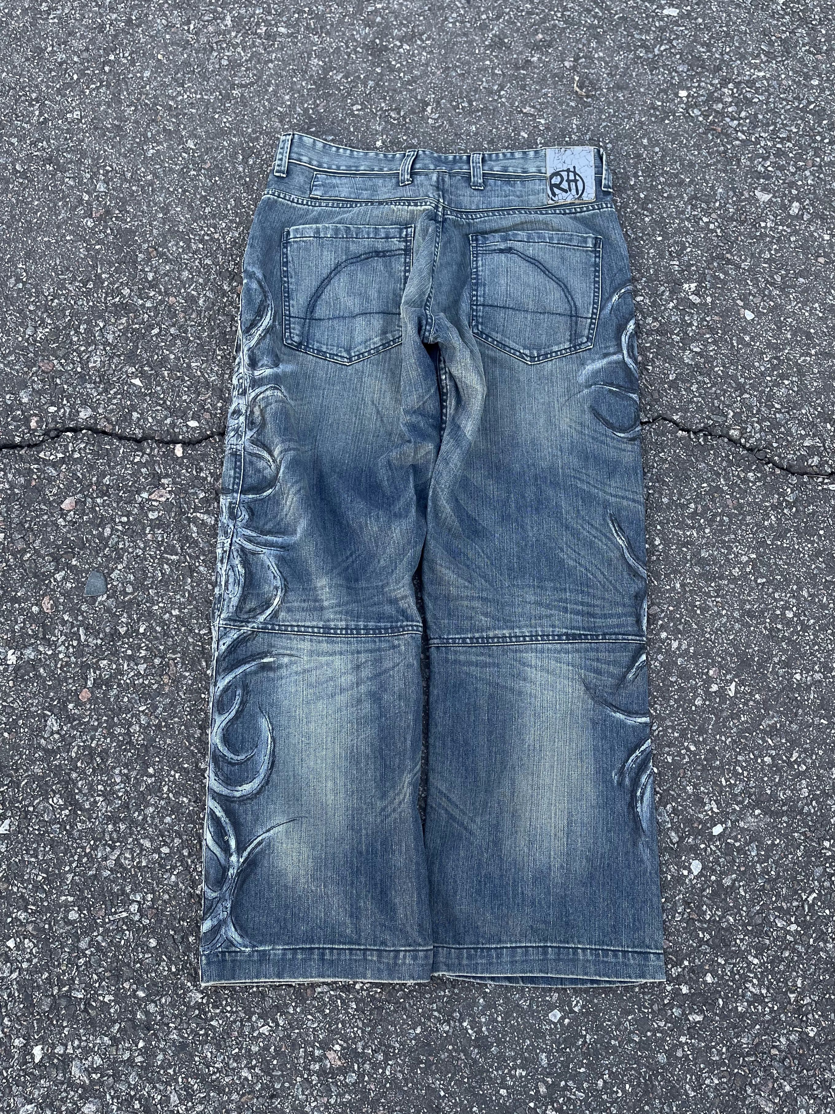 Affliction Custom faded neotribal Japan vibe jeans Size US 32 / EU 48 - 2 Thumbnail