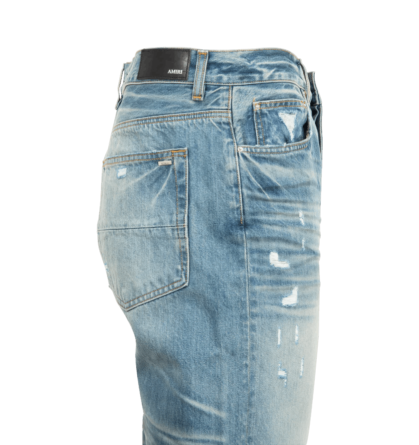 Amiri o1h1sh11225 Straight Mx1 Jeans in Blue Size US 34 / EU 50 - 3 Thumbnail