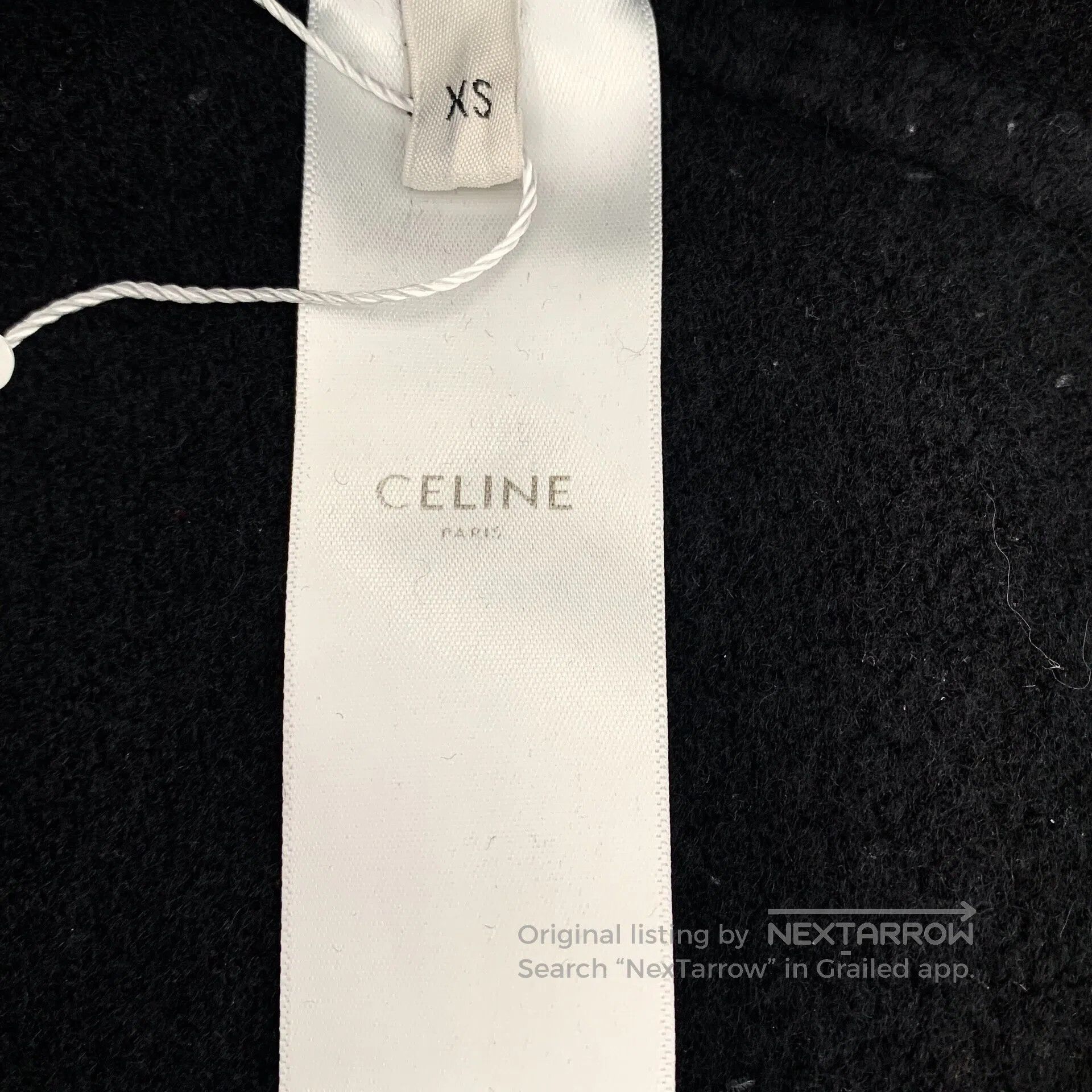 Celine CELINE Black logo Triumph Gate wool knitted sweater| Size US XS / EU 42 / 0 - 7 Thumbnail