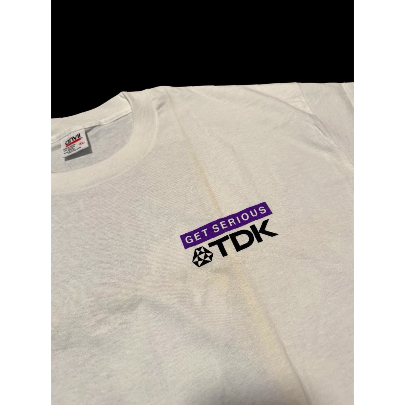 Anvil VINTAGE 90's TDK Electronics Cassette Tape Spinal Tap Single Stitch XL Tee Shirt Mens Size US XL / EU 56 / 4 - 5 Thumbnail