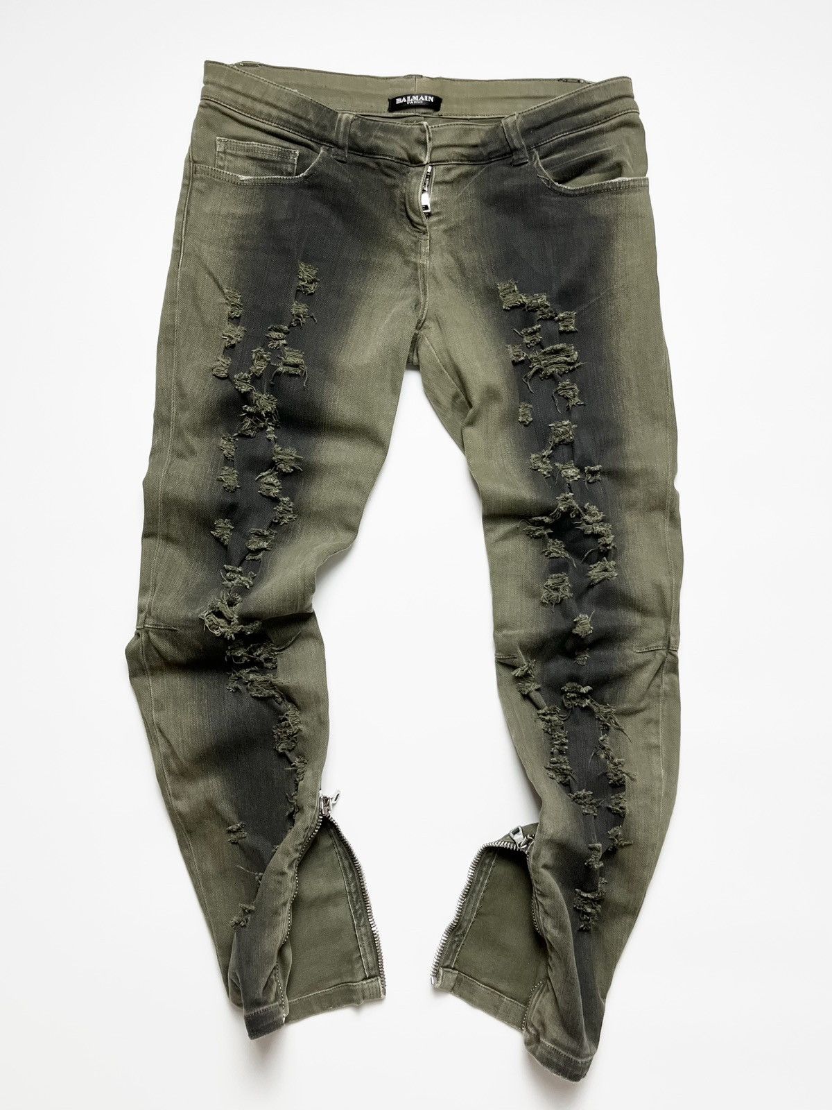 Balmain Women’s Distressed Jeans Statement Designer Piece