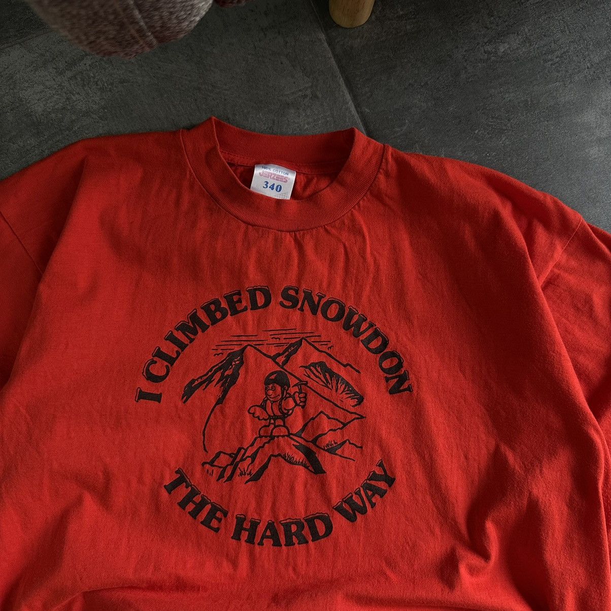 Vintage Vintage Japanese Style T-shirts I Climbed Snowdon Joke Y2K Size L / US 10 / IT 46 - 5 Thumbnail