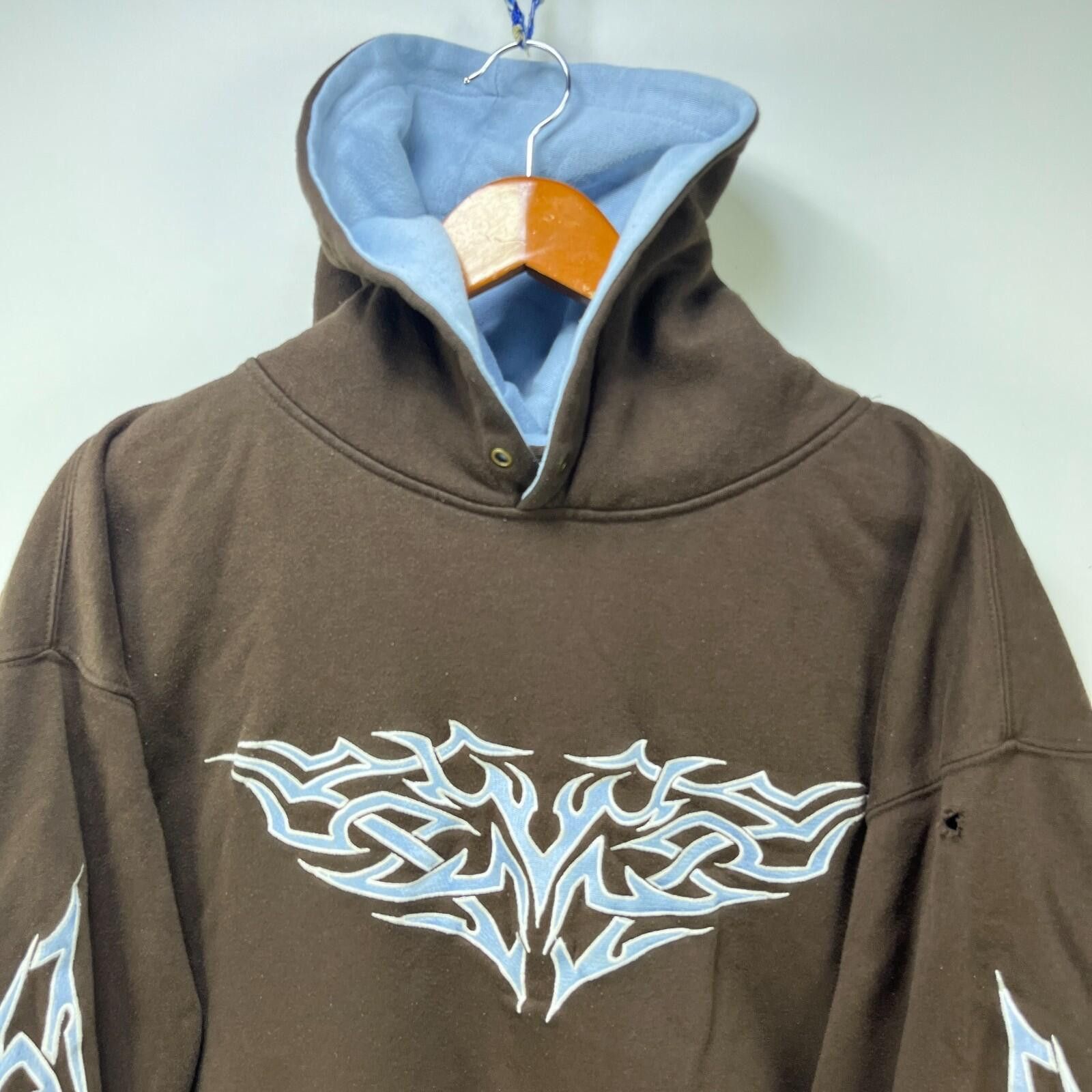 Other Vintage Y2K Sapphire Lounge Flames Sleeve Hoodie Skate XL Size US XL / EU 56 / 4 - 2 Thumbnail