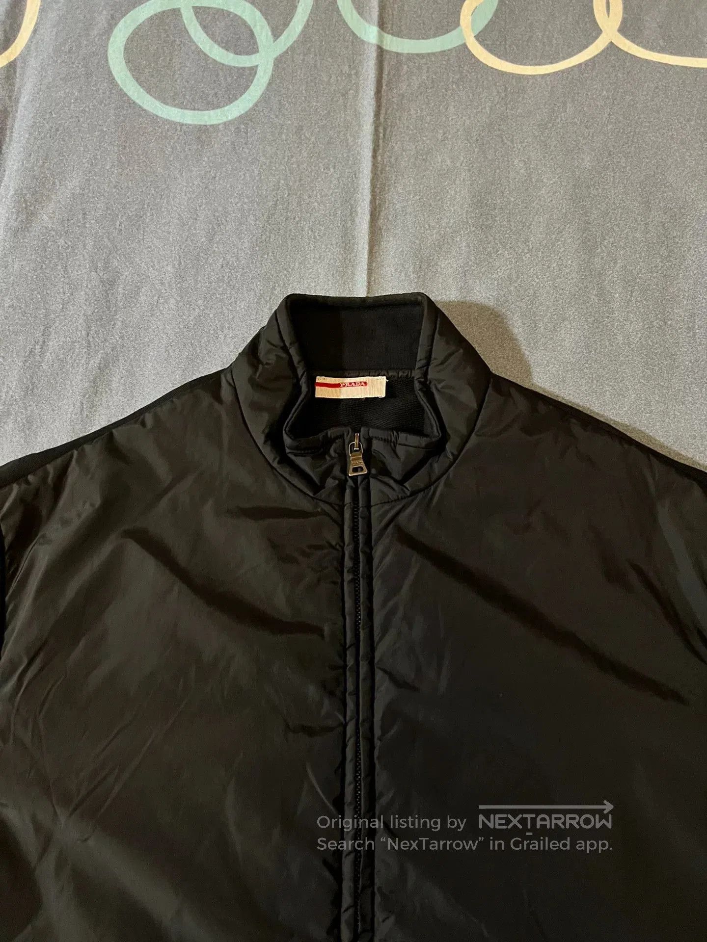 Prada prada classic red logo zip-up jacket. Size US L / EU 52-54 / 3 - 2 Thumbnail