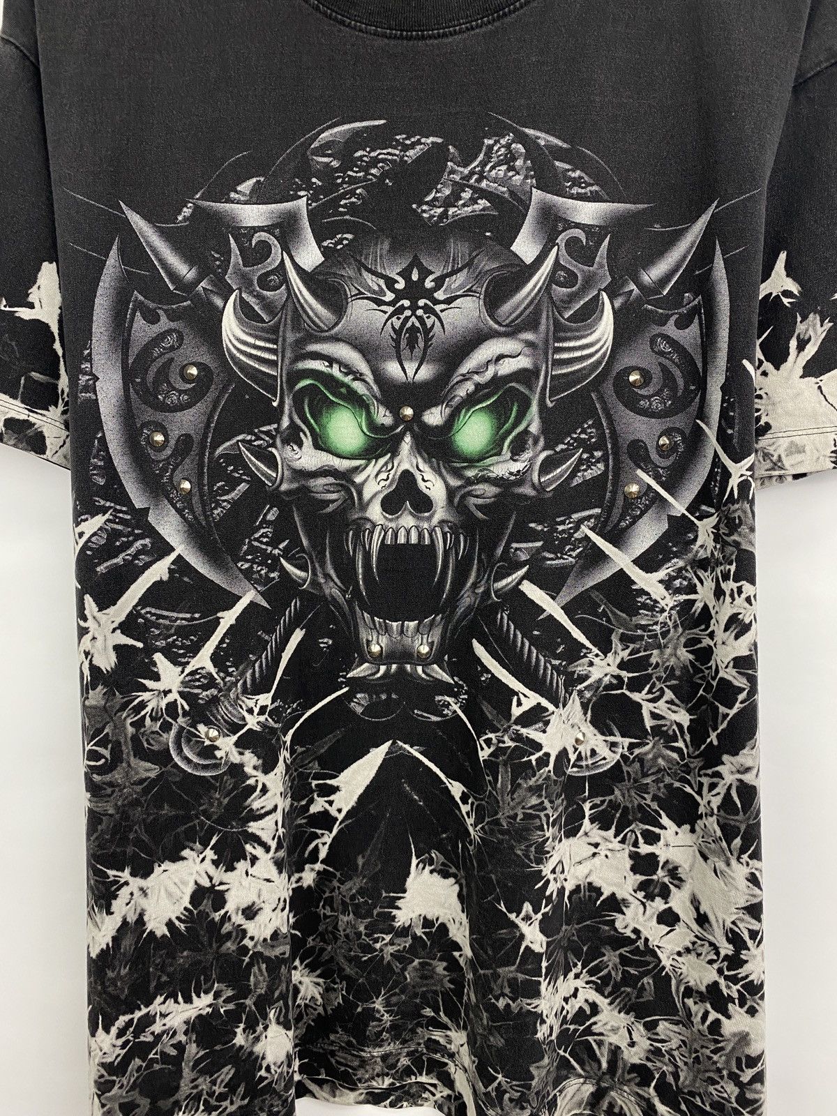 Japanese Brand 💀 Vintage 90s Skull Death All Over Print Y2K Retro Rare Hype Size US L / EU 52-54 / 3 - 4 Thumbnail
