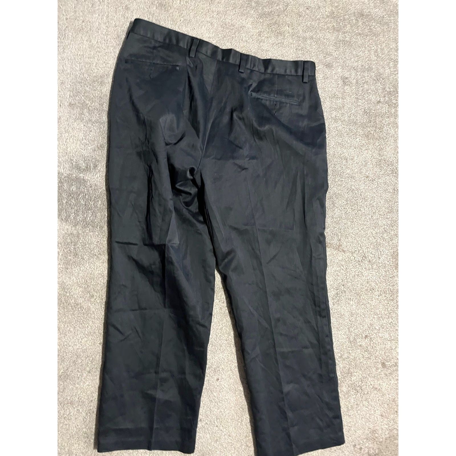 Dockers DOCKERS Classic Fit Flat Front Dress Pants Black 36x30 Solid Size US 36 / EU 52 - 3 Thumbnail