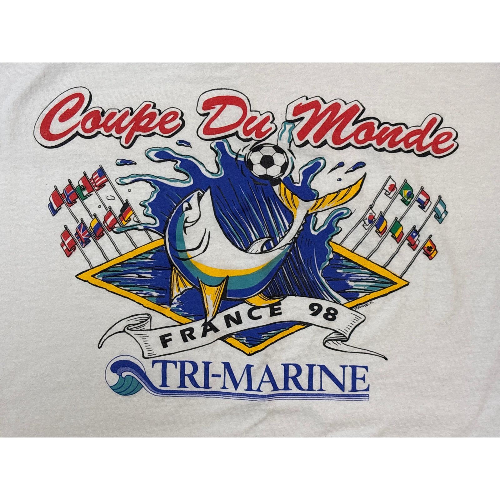 Anvil Vtg 1998 Coupe du Monde France 98 Tri-Marine tank top XL Size US XL / EU 56 / 4 - 1 Thumbnail
