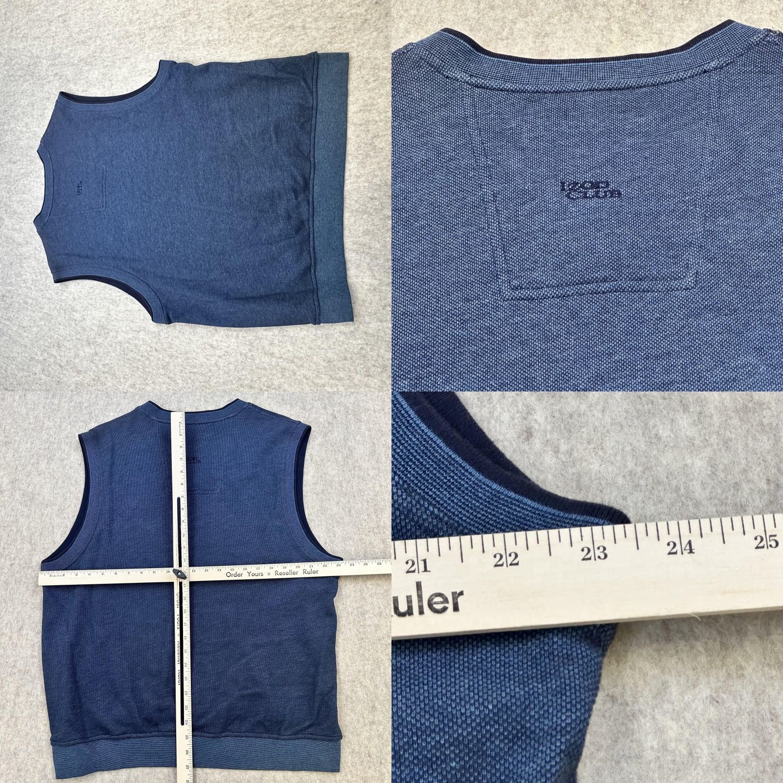 Izod IZOD Club Sweater Vest Mens Large Blue V Neck PGA Tennessee Section Golf Logo Size US L / EU 52-54 / 3 - 8 Thumbnail