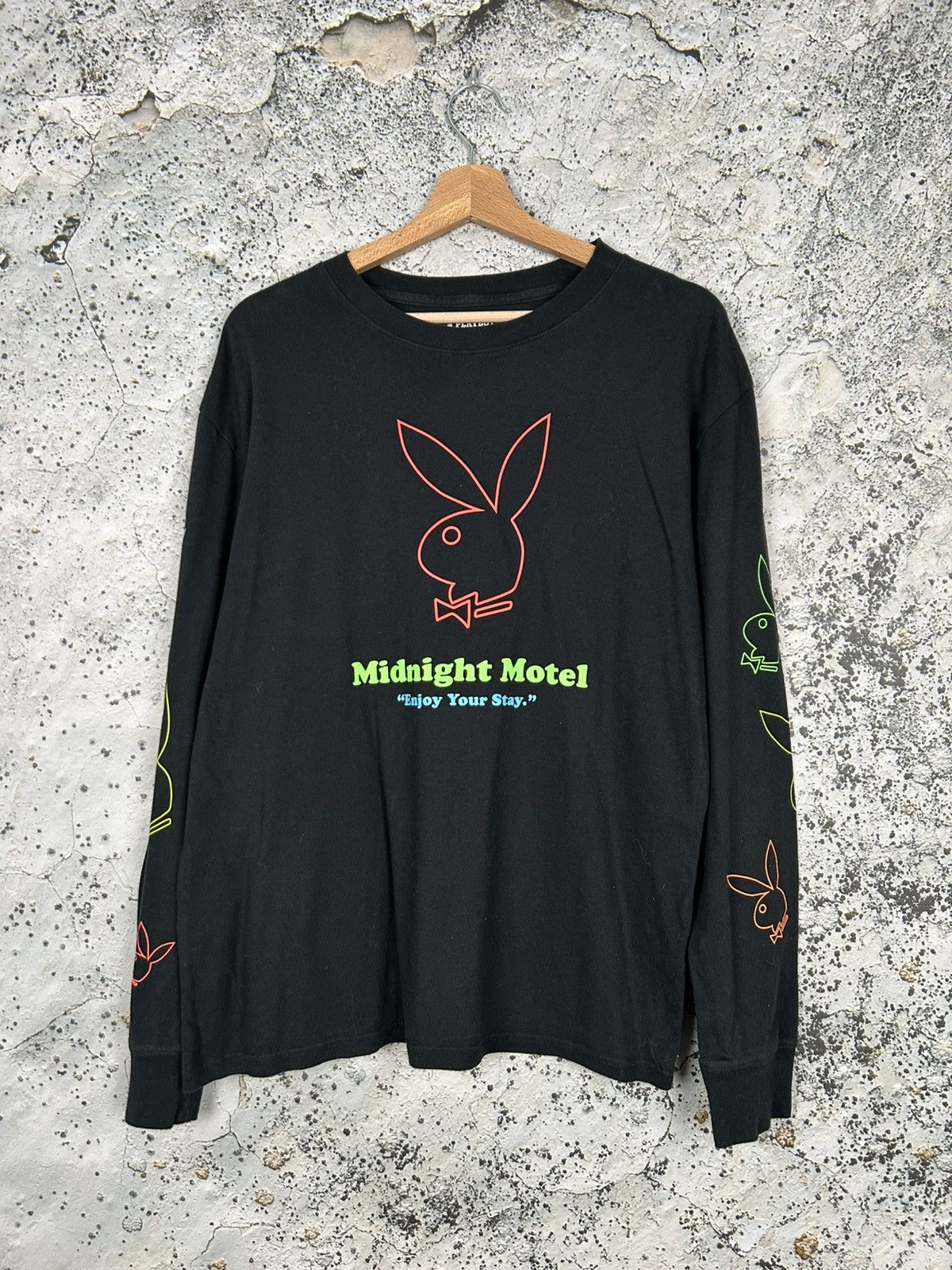 Playboy Playboy Midnight Motel Graphic Tee Longsleeve Vintage Size US M / EU 48-50 / 2 - 1 Thumbnail
