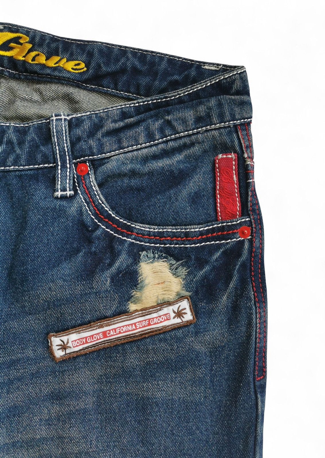 Body Glove 90s Body Glove California Surf Groove Denim Pants Size US 33 - 10 Thumbnail