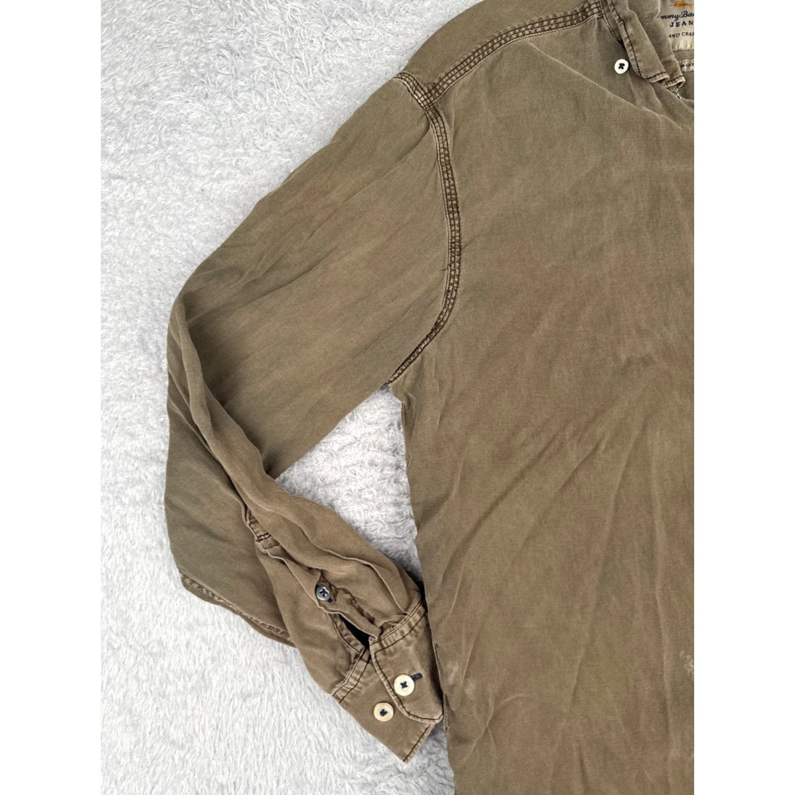 Tommy Bahama Tommy Bahama Shirt Men Small Green Long Sleeve Cotton Blend Button Up Size US S / EU 44-46 / 1 - 3 Thumbnail