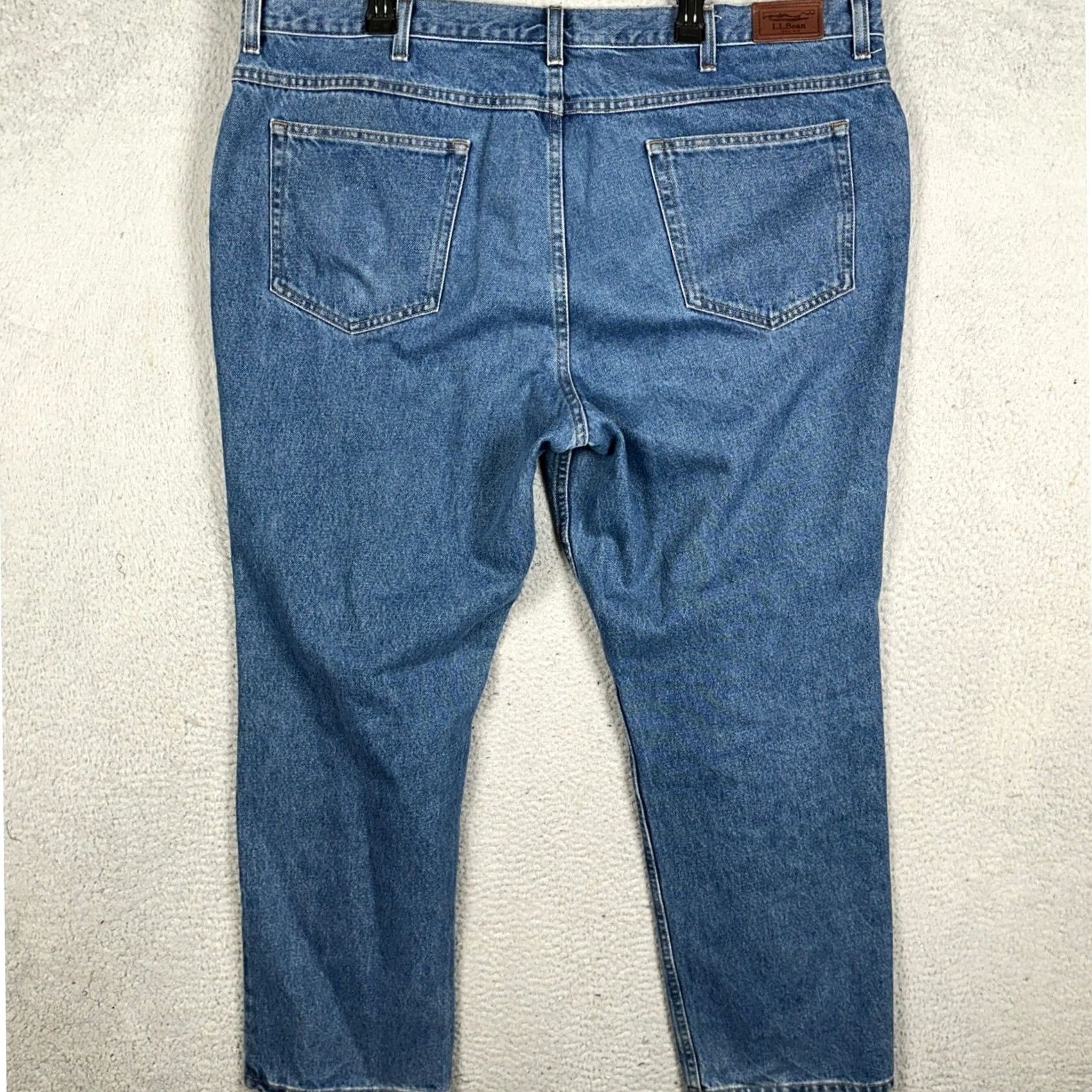 Vintage L.L. Bean Jeans Mens 44X30 Blue Classic Fit Straight Leg 5 Pocket Denim Jeans Size US 44 / EU 60 - 2 Thumbnail