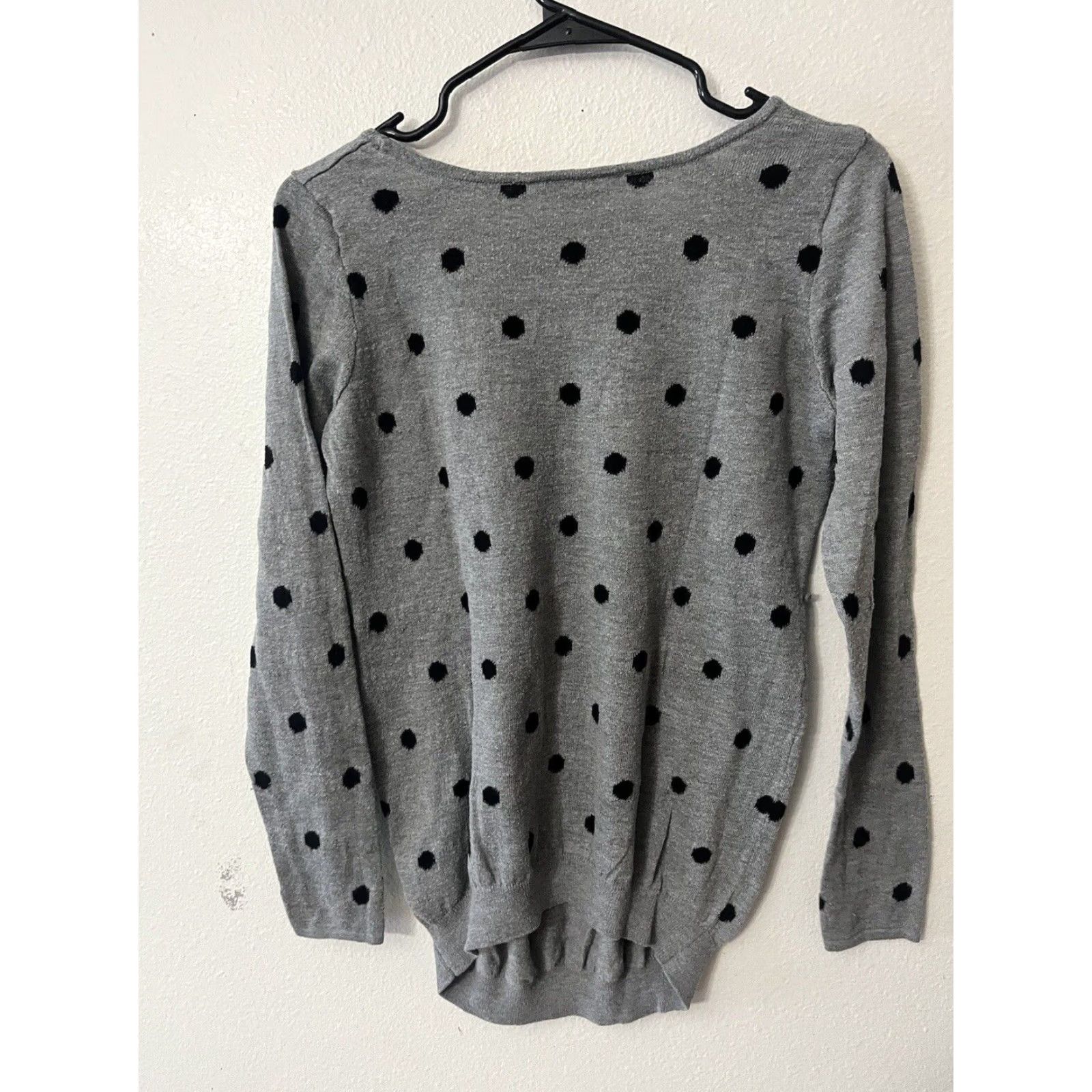 H&M H&M Hoodie Adult Women Medium Gray Polka Dot Sweatshirt Size M / US 6-8 / IT 42-44 - 3 Thumbnail