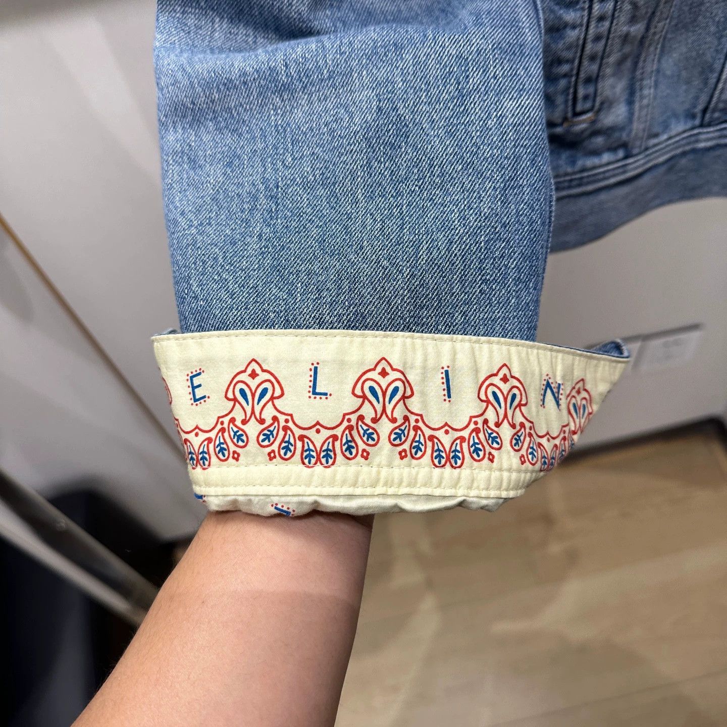 Celine Celine mar206 cuff logo denim jacket S cotton Size US S / EU 44-46 / 1 - 6 Thumbnail