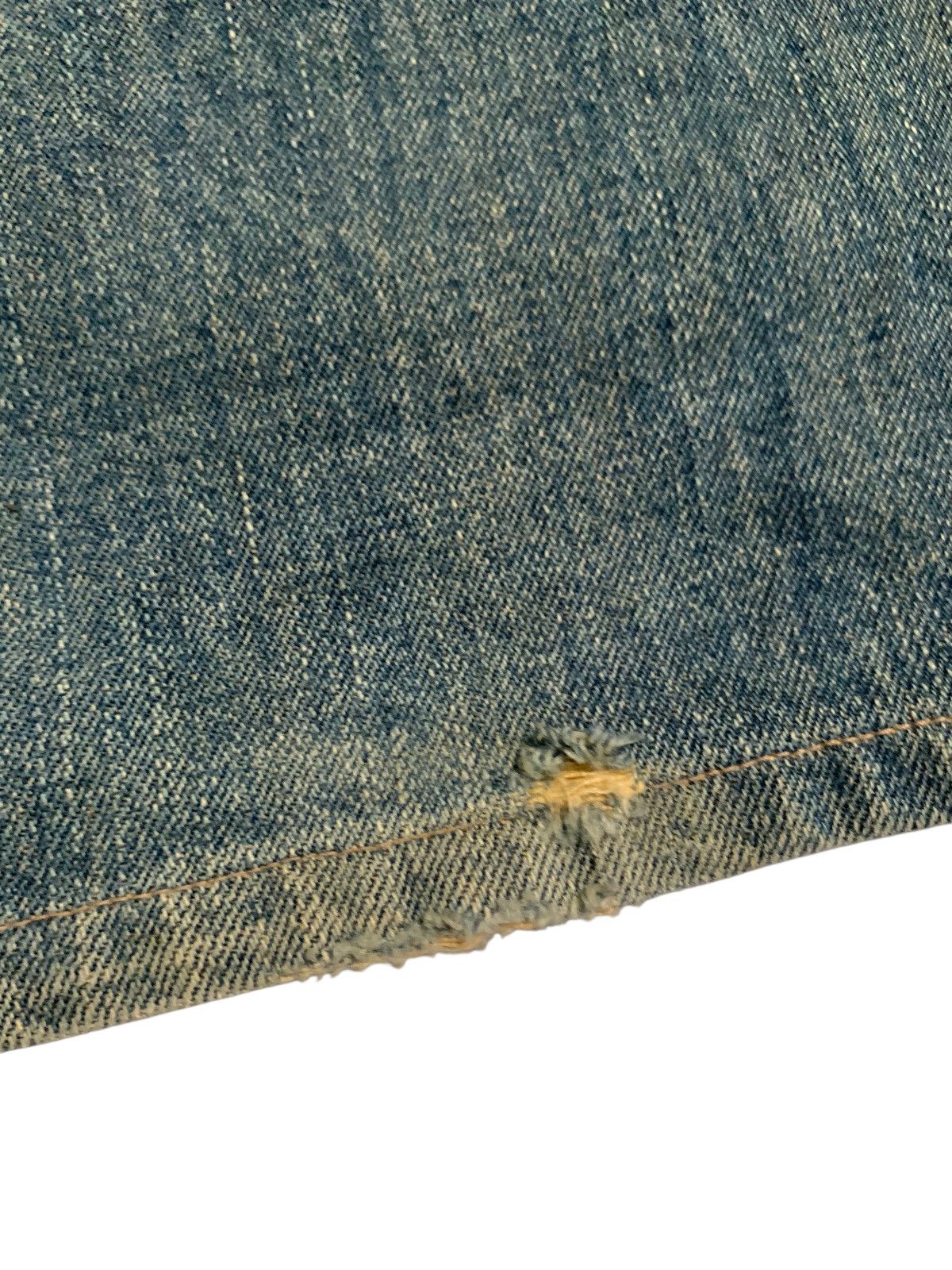 Edwin VINTAGE EDWIN 505X SELVEDGE FADED & RUSTY DISTRESSED DENIM Size US 31 - 20 Thumbnail