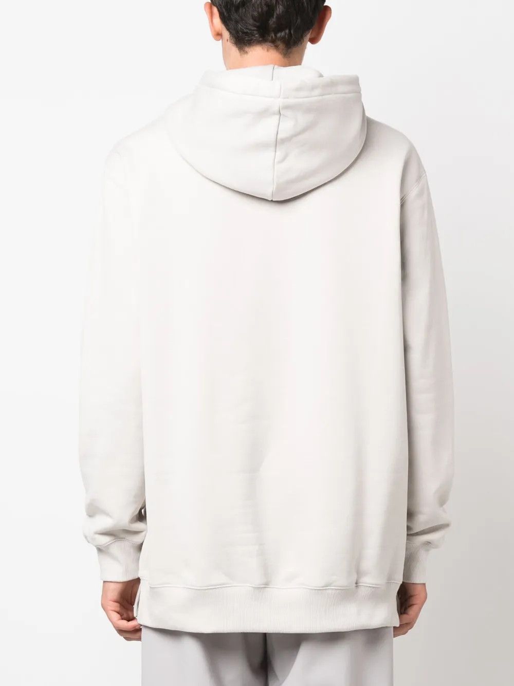 Lanvin oc11z0426 Logo Embroidered Fleece Hoodie in Light Grey Size US L / EU 52-54 / 3 - 4 Thumbnail