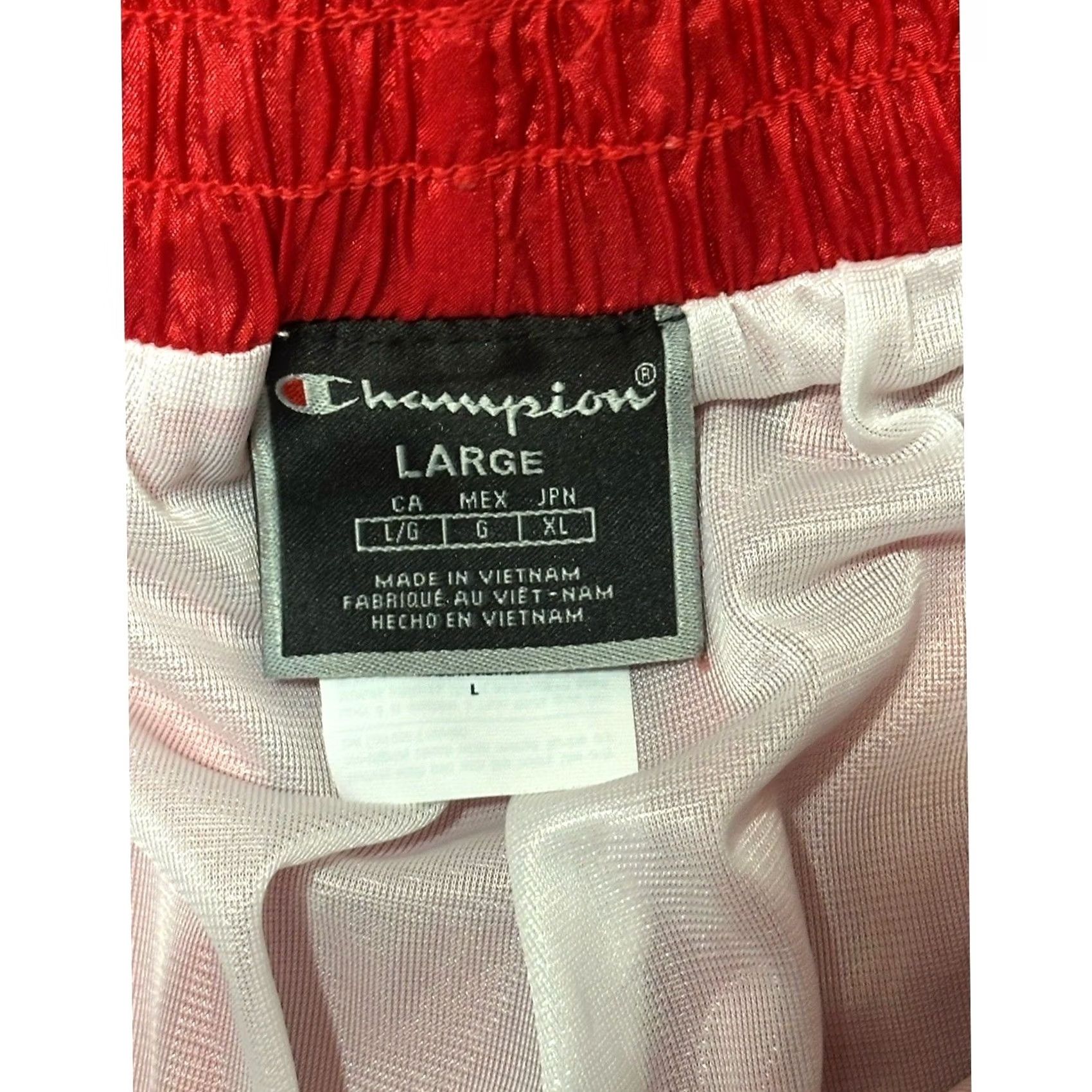 Champion Champion Life Pants Women Red Sz L Nylon Warm Up Wide Leg Baggy Athletic Women's Size 36" / US 14 / IT 50 - 3 Thumbnail