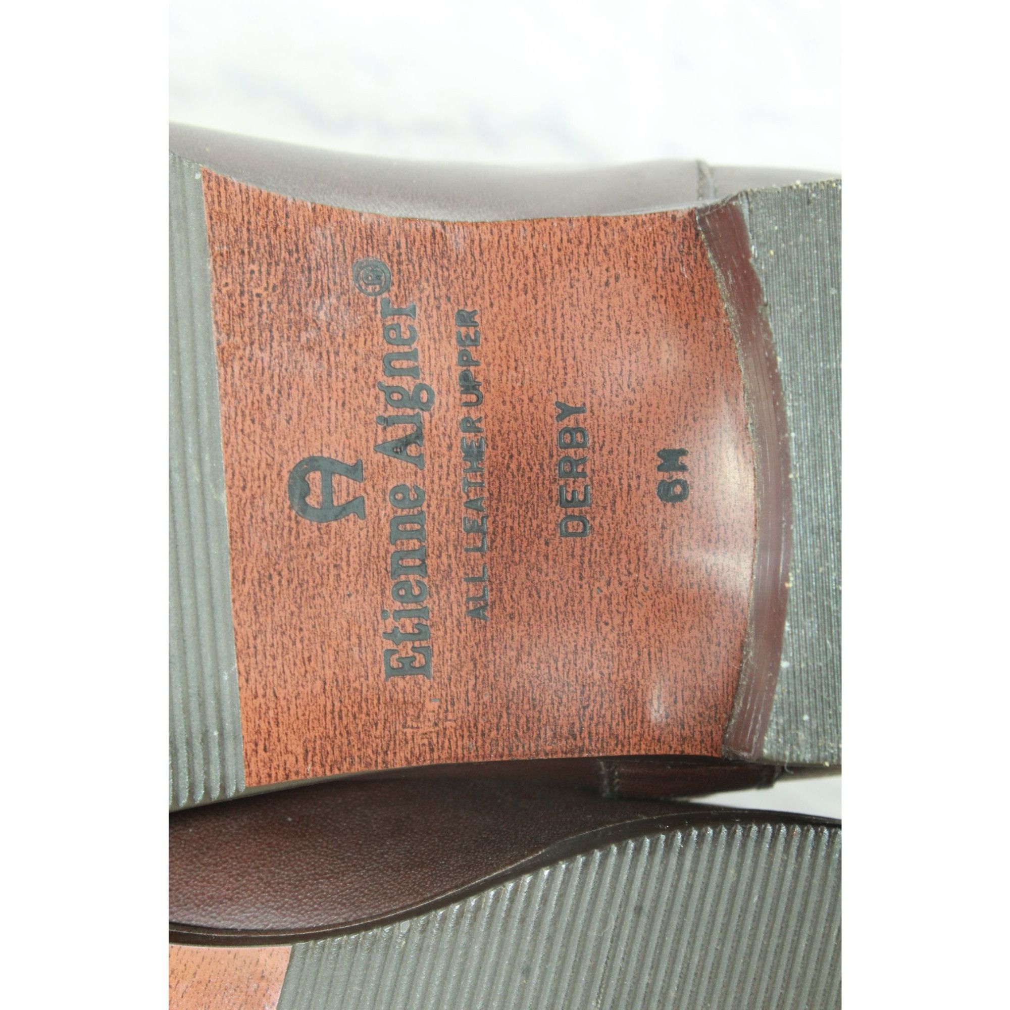 Etienne Aigner Etienne Aigner Women’s Dark Brown Leather Derby Boots Size US 6 / IT 36 - 8 Thumbnail