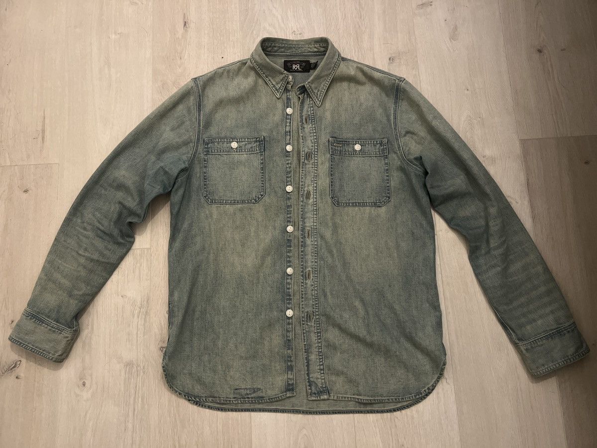 image of Rrl Ralph Lauren Double Ralph Laurent Workshirt in Blue, Men's (Size Medium)