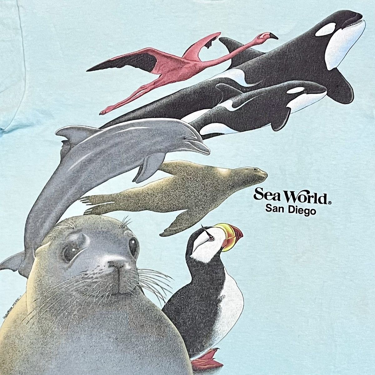 Vintage VINTAGE 1987 SEAWORLD ANIMAL NATURE TEE! Size US M / EU 48-50 / 2 - 1 Thumbnail