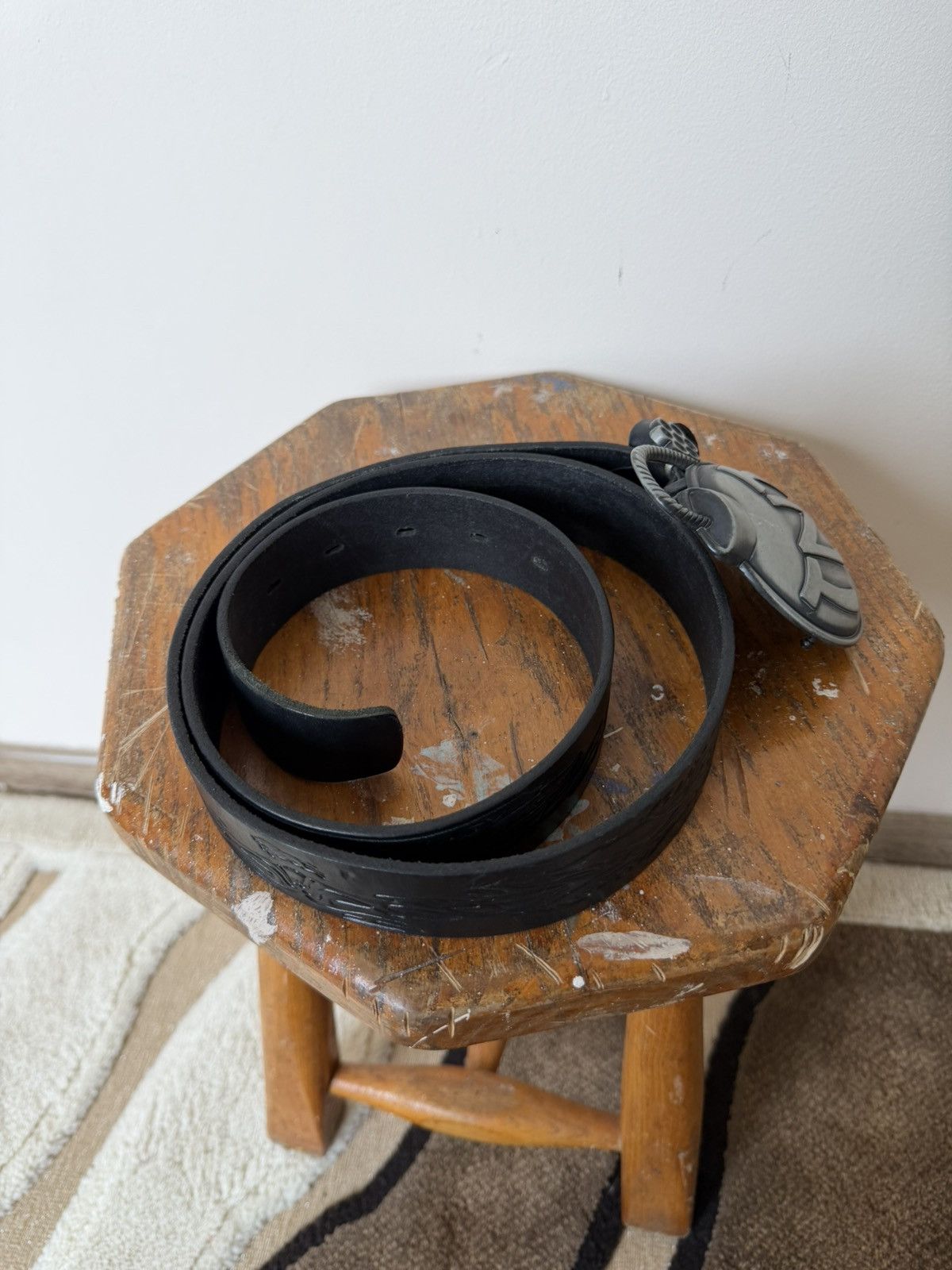 Vintage Vintage 90s Metal Logo TNT Leather Hype Y2K Archive Belt Size ONE SIZE - 6 Thumbnail
