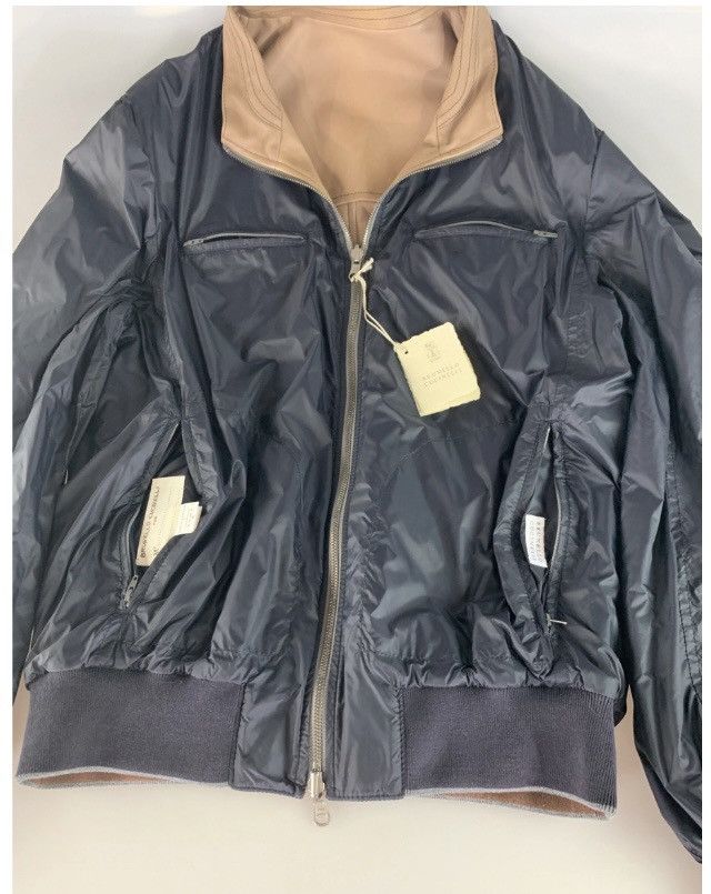 Brunello Cucinelli Brunello Cucinelli 🇮🇹 Napa leather reversible bomber L NWT Size US L / EU 52-54 / 3 - 11 Thumbnail